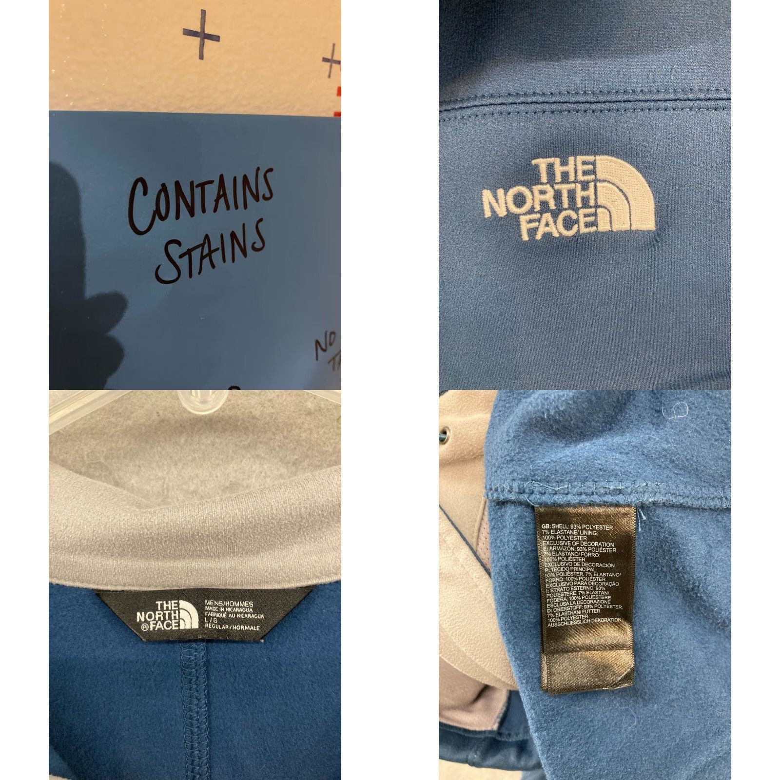 The North Face North Face Mens Jacket Blue Large Full Zip Size US L / EU 52-54 / 3 - 8 Thumbnail