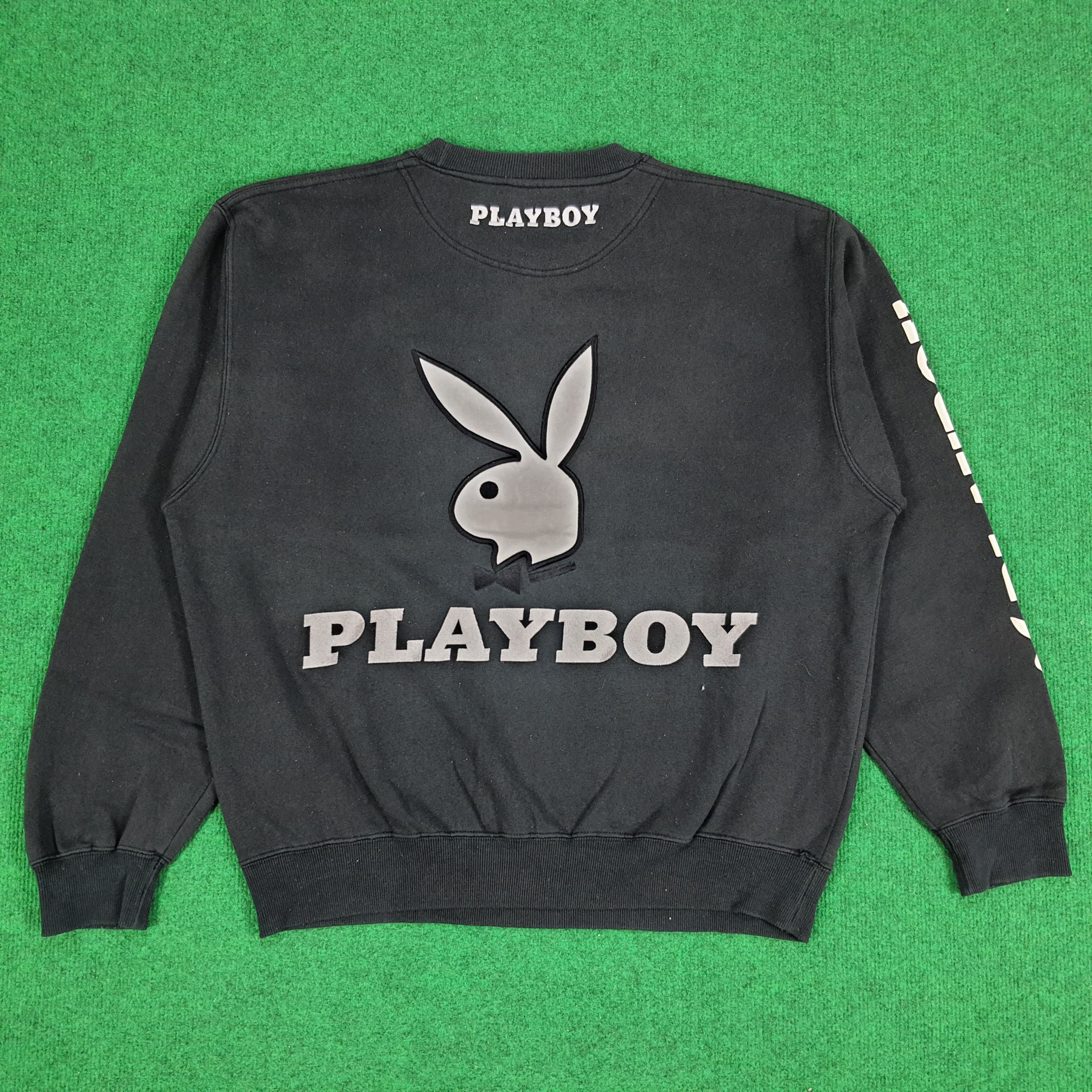Playboy × Vintage Vintage Playboy Big Logo Spell Out Sweatshirt Size US L / EU 52-54 / 3 - 1 Thumbnail