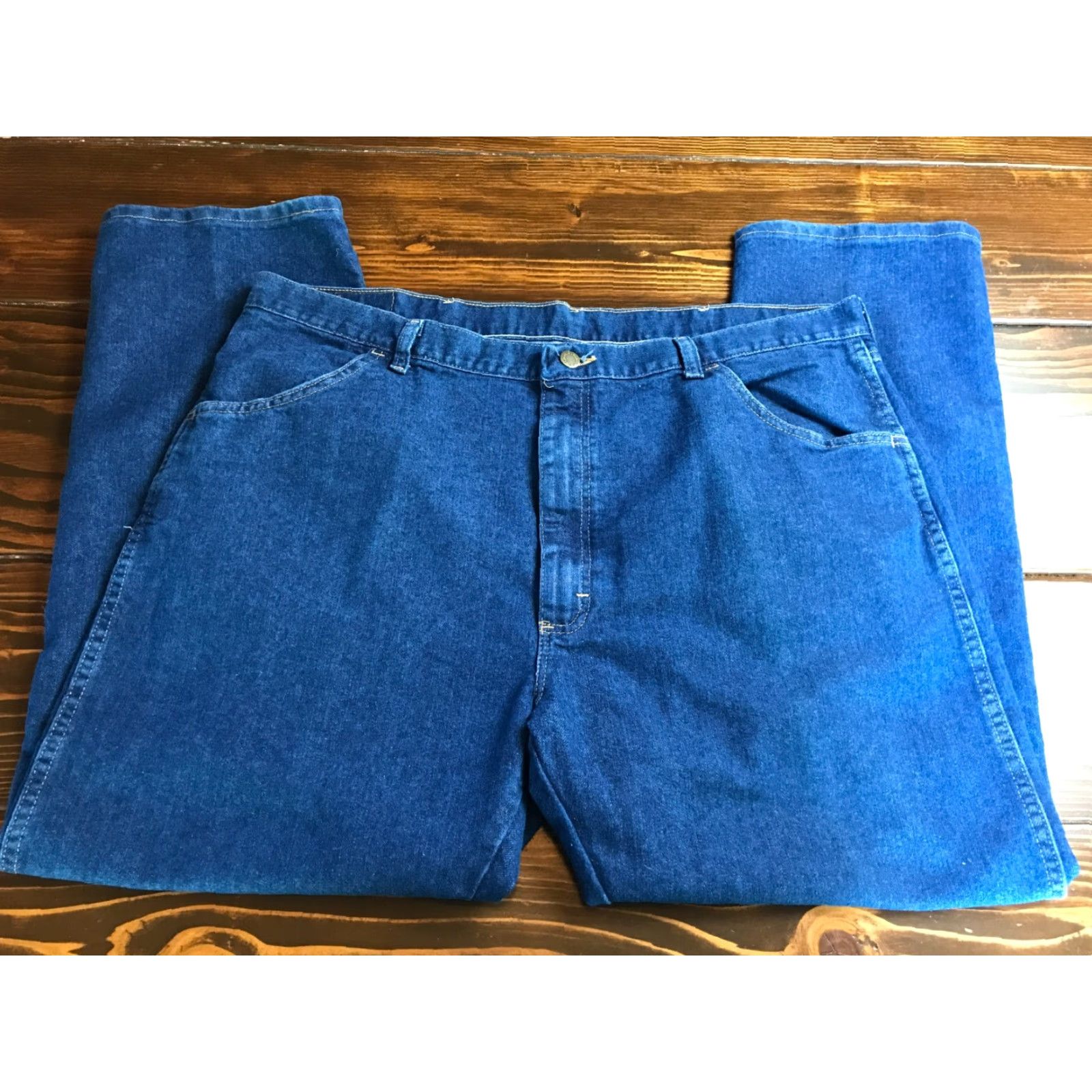 Wrangler Wrangler Jeans, Men's 42x29, Blue Denim, Pockets, Straight Leg, Regular Fit, 42x29, Jeans, Men Size US 42 / EU 58 - 2 Thumbnail
