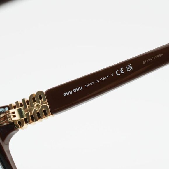 Miu Miu Miu Miu MUA07S 24D20R Sunglasses Shiny Brown Square Frame Size ONE SIZE - 8 Thumbnail