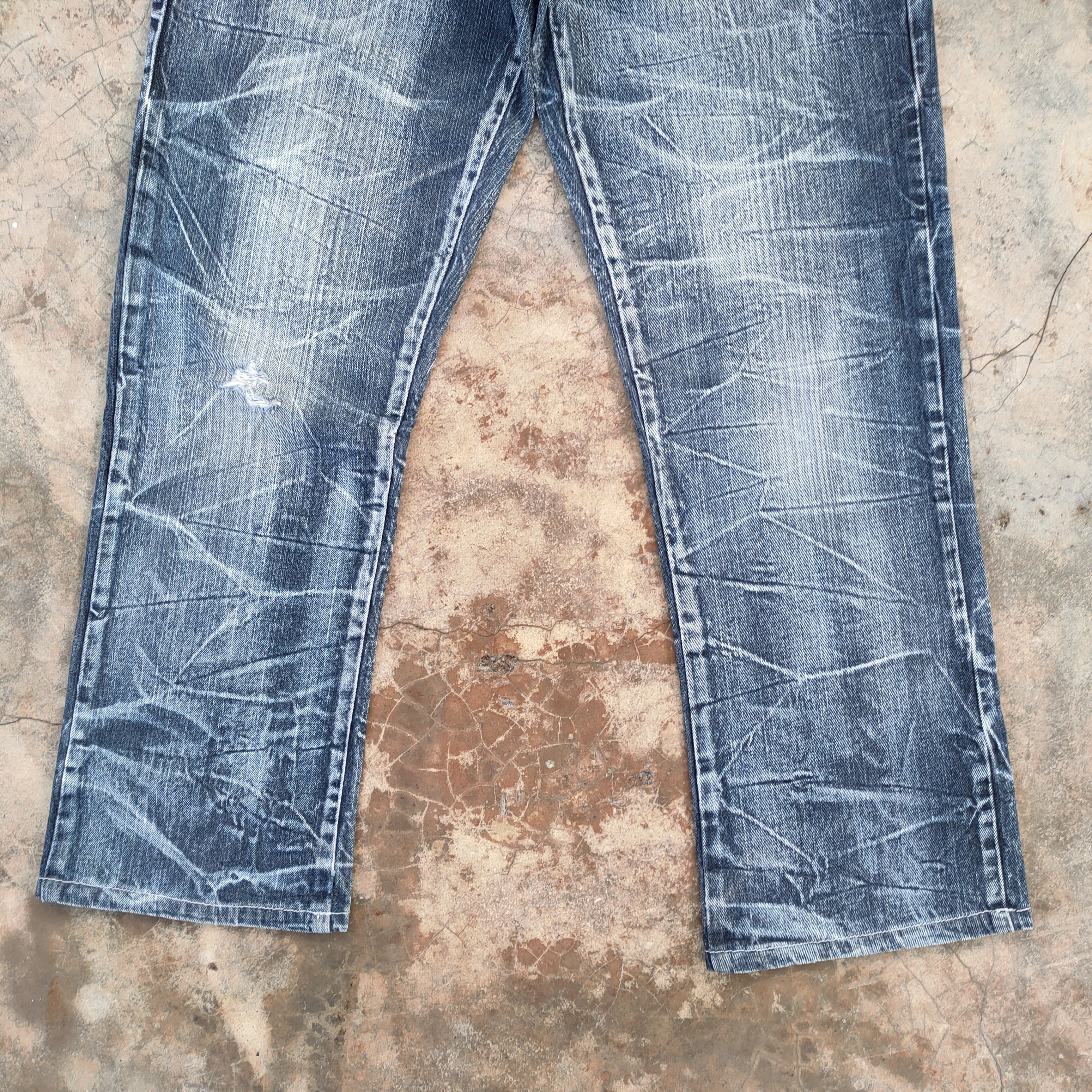Japanese Brand × Jean × Vintage VINTAGE JACK SERIKA SKULL FADED STORM JEAN DENIM PANTS Size US 35 - 4 Thumbnail