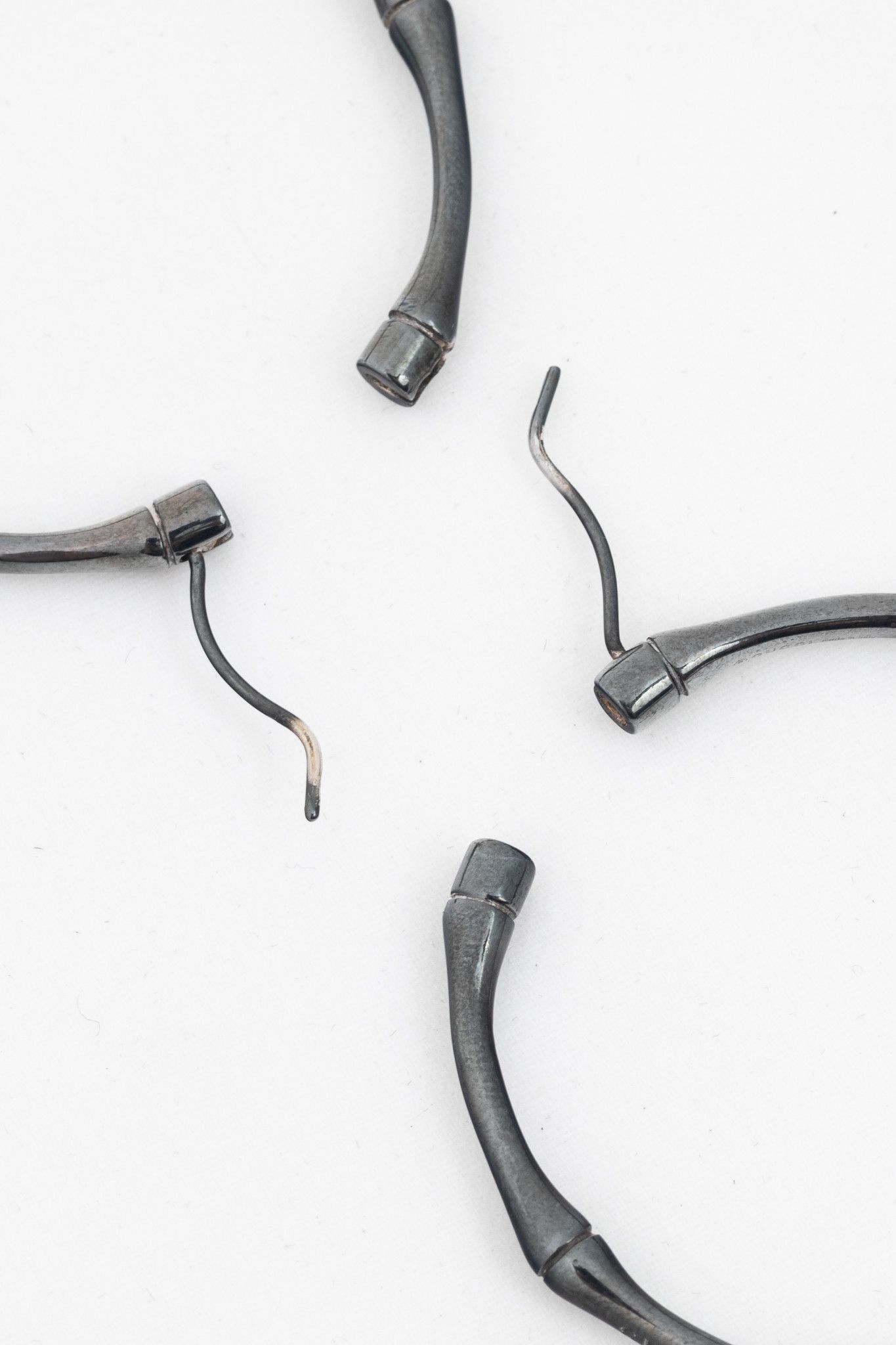 Gucci Gucci Sterling Silver Bamboo Hoop Earrings Size ONE SIZE - 3 Thumbnail