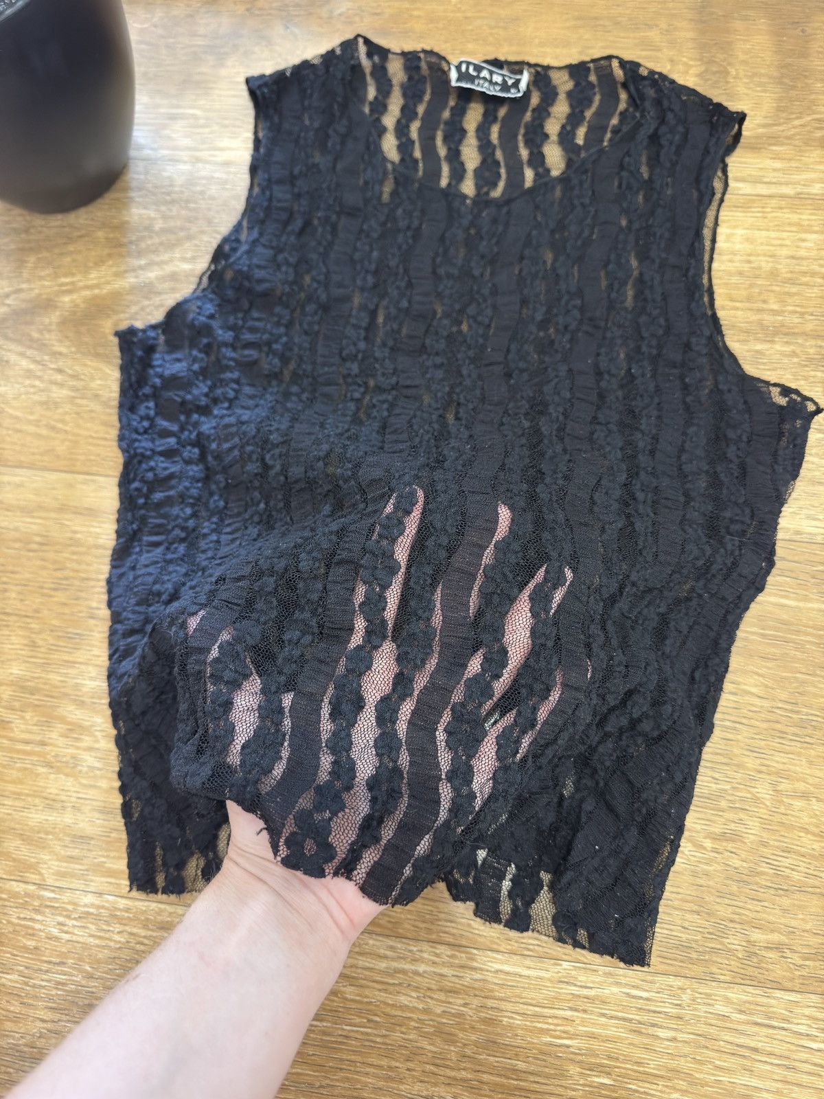 Vintage GUIPURE LACE MESH ISSEY MIYAKE STYLE TANK TOP Size M / US 6-8 / IT 42-44 - 6 Thumbnail
