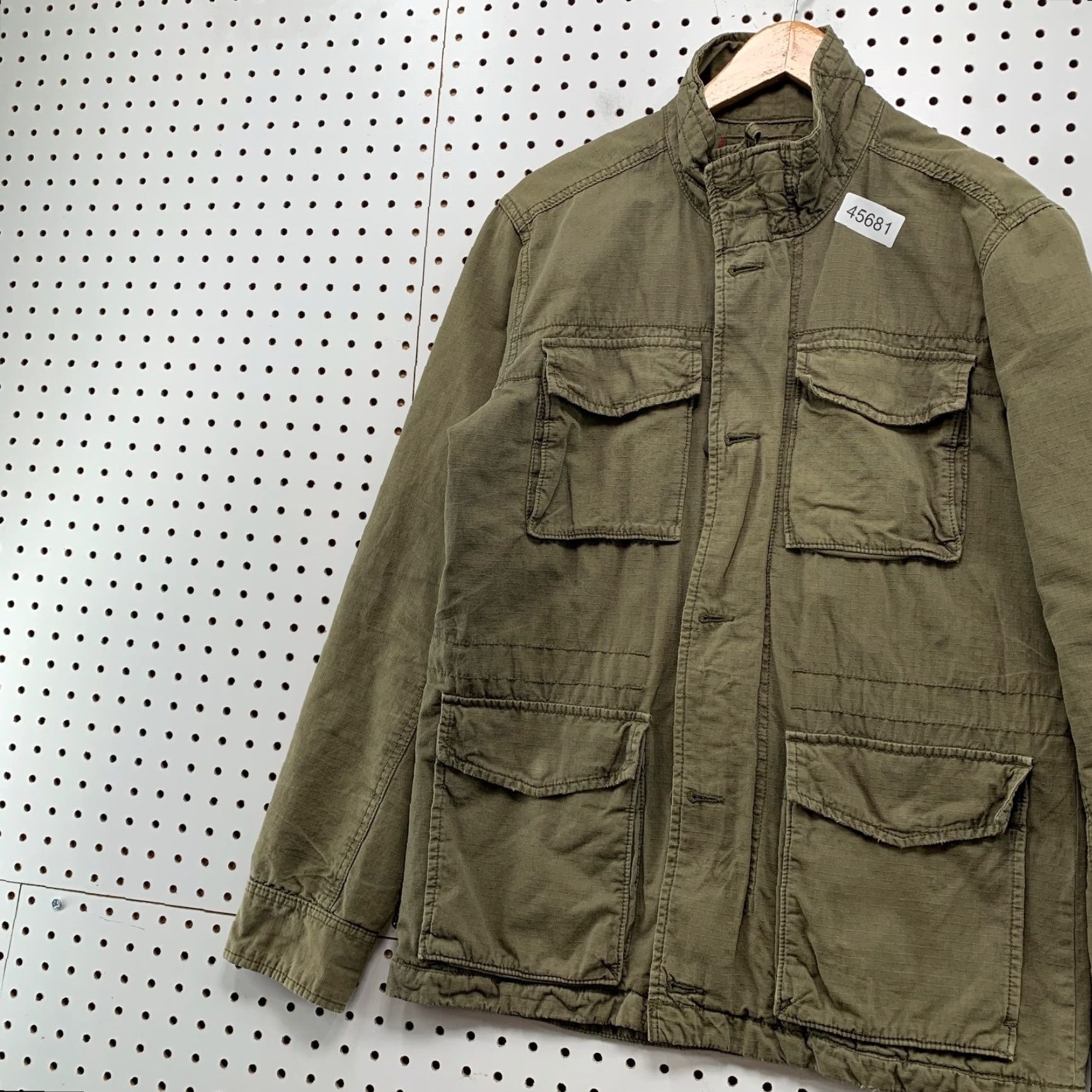 American Eagle Outfitters American Eagle Jacket Mens Small Green Army Field Coat Rip Stop Military Size US S / EU 44-46 / 1 - 3 Thumbnail