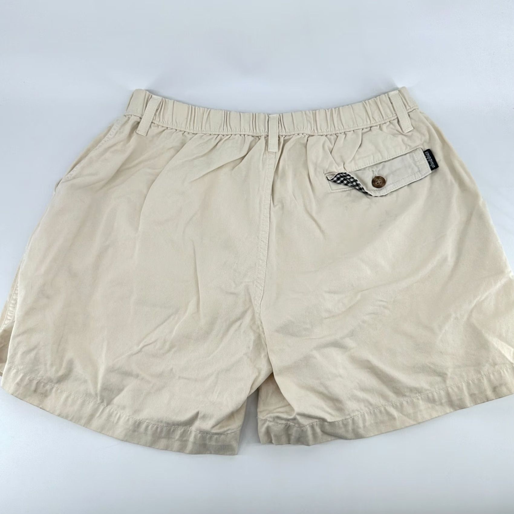 Chubbies Chubbies Chino Shorts Beige Women's Large Cotton Stretch Slash Pockets Casual Summer Size 36" / US 14 / IT 50 - 2 Thumbnail