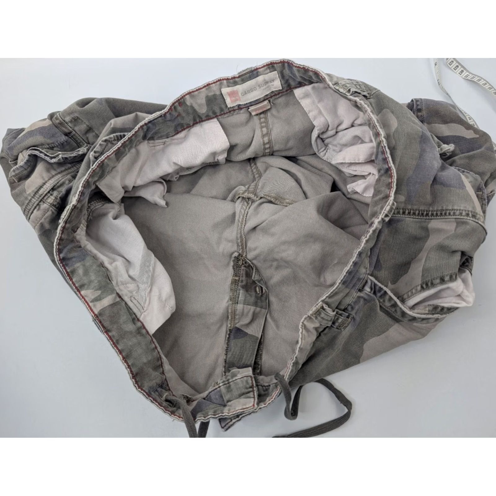 Mossimo Mossimo Cargo Shorts Mens 42 Drawstring Camouflage 90s Outdoor Vintage Cotton Cargo Shorts Mens 42 Camouflage Y2K Size US 42 / EU 58 - 6 Thumbnail