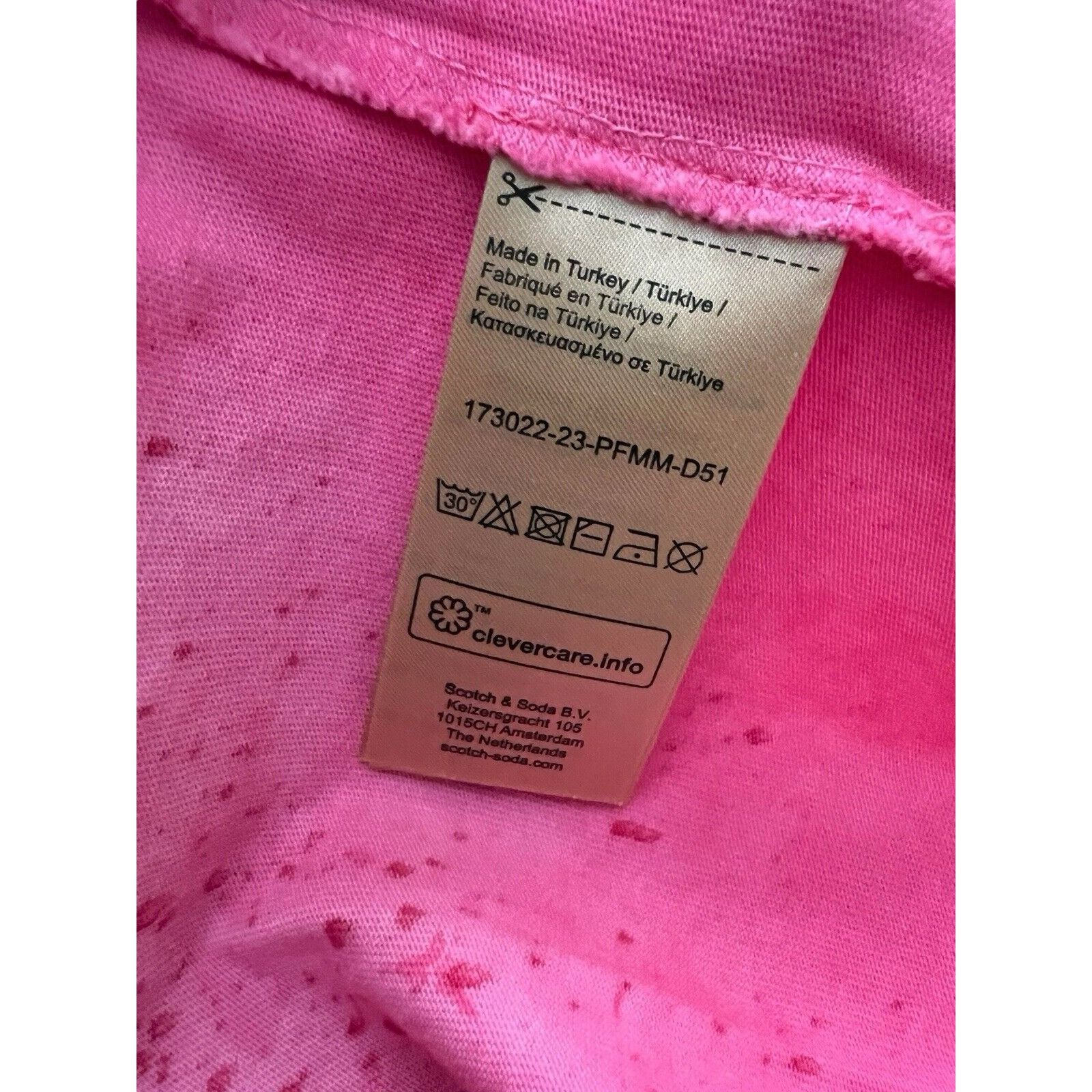 Scotch & Soda Scotch & Soda Mens Oil Dye T-Shirt Dark Pink $88 Size M Size US M / EU 48-50 / 2 - 7 Thumbnail