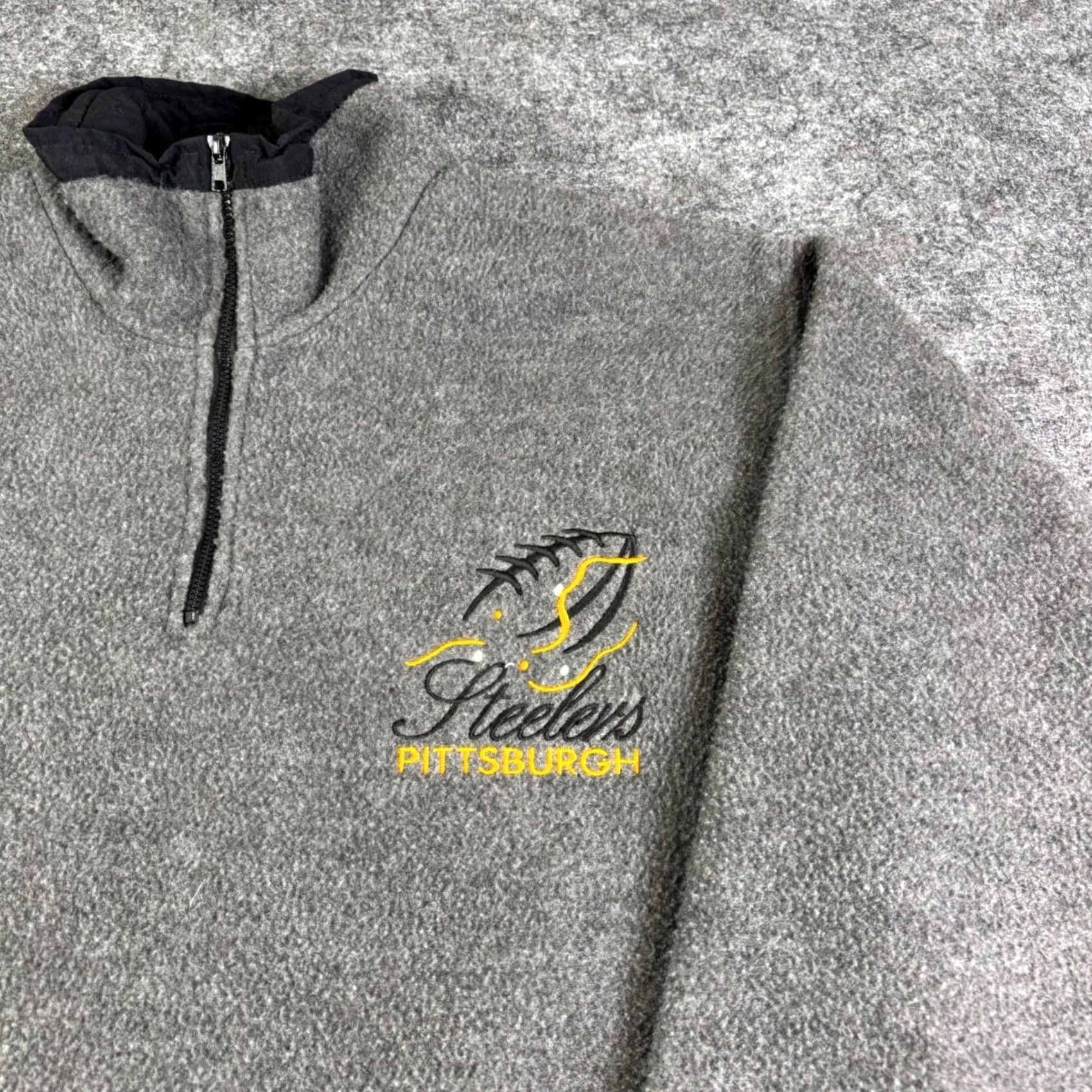 Vintage VINTAGE Legends Athletic Pittsburgh Steelers Fleece Quarter Zip Gray Mens M USA Size US M / EU 48-50 / 2 - 5 Thumbnail