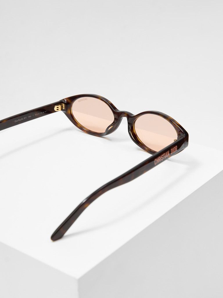 Dior DiorPacific R1F Brown Oval Sunglasses Size ONE SIZE - 9 Thumbnail