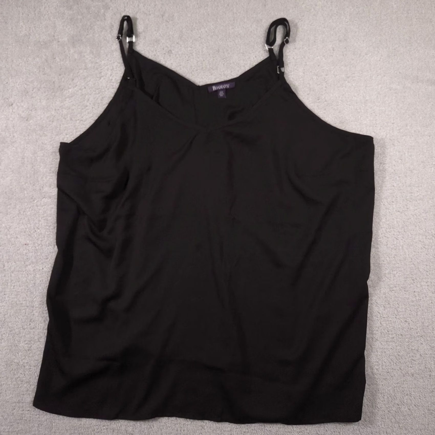 Vintage Roamans Tank Top Womens 32W Black Adjustable Strap Camisole Plus Size Tank Womens 32W Black Camisole Plus Size Size XXS / US 00 / IT 34 - 2 Thumbnail