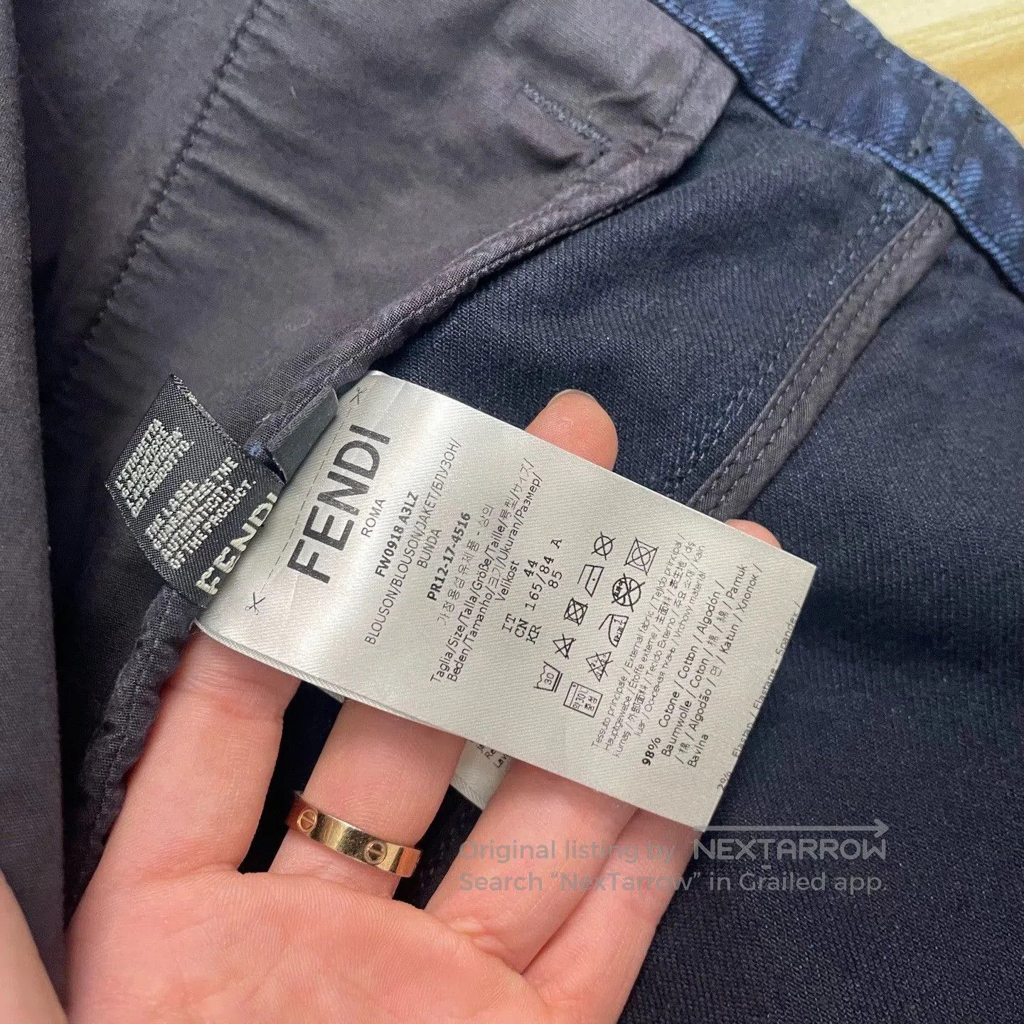 Fendi fendi denim jacket with embroidered logo. Size US L / EU 52-54 / 3 - 4 Thumbnail