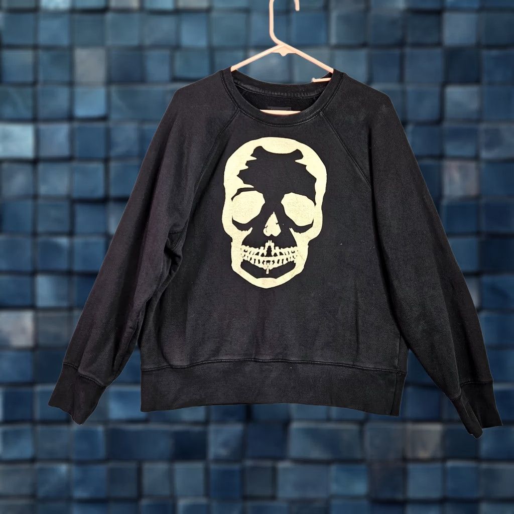 Zadig & Voltaire VINTAGE Zadig & Voltaire Upper Skull Sweatshirt Black Logo Pullover Women M Crew Neck, Raglan Sleeve, Cotton, All Seasons, Regular Fit Size M / US 6-8 / IT 42-44 - 1 Thumbnail