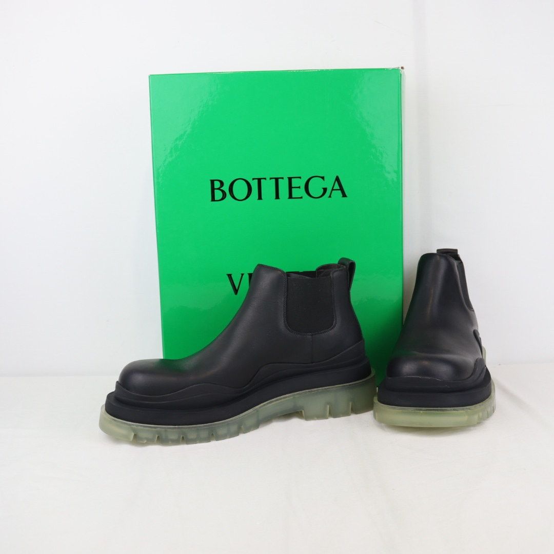 Bottega Veneta o1rshd1 Military Calf Rubber Sole Boots in Black Size US 11.5 / EU 44-45 - 1 Thumbnail