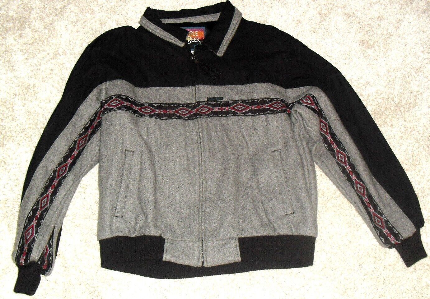 image of Aztech&mountain Cripple Creek Mens Aztec Print 90's Vintage Jacket Size Xxl New in Grey