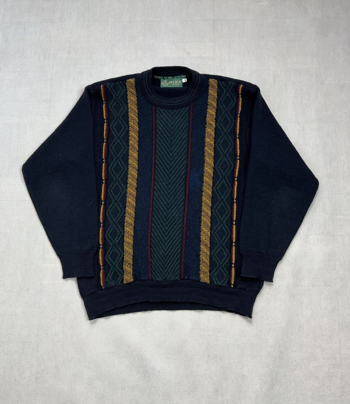 Vintage Sweater Belika 50% wool knitwear vintage Size US M / EU 48-50 / 2 - 1 Thumbnail