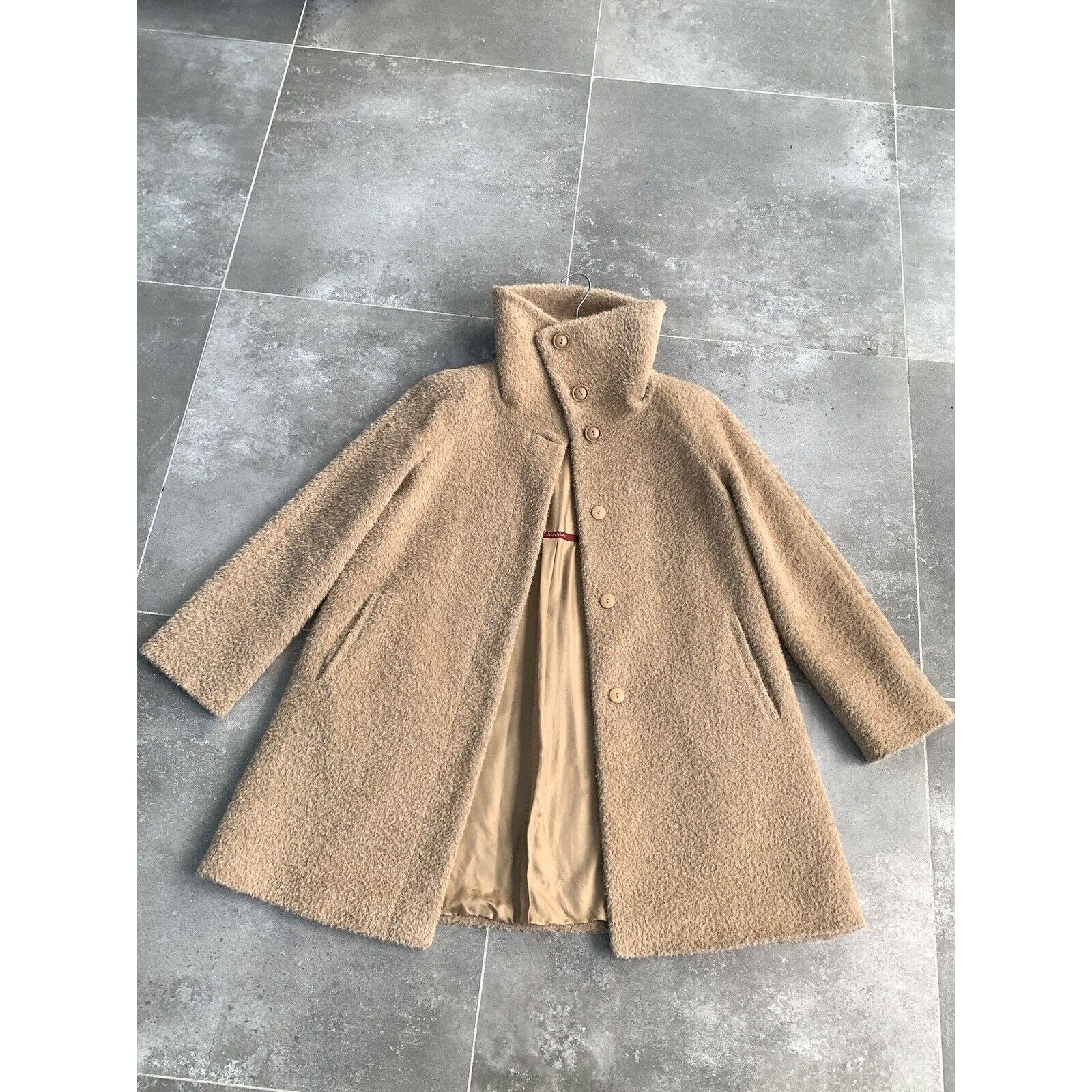Max Mara Women's MAX MARA TEDDY ALPACA Trench Coat Jacket UK 14 US 12 Size XL / US 12-14 / IT 48-50 - 14 Thumbnail