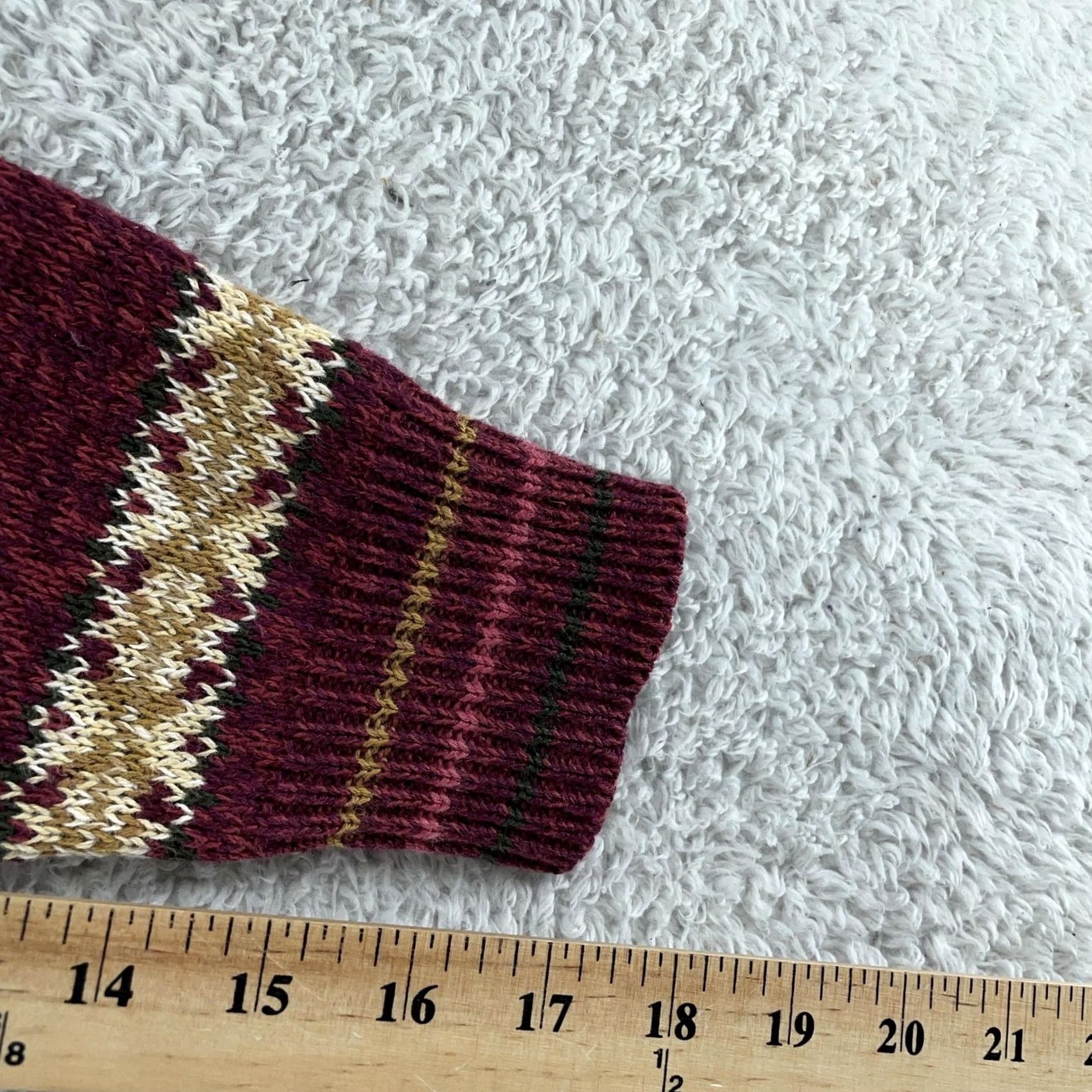 Vintage VINTAGE Heirloom Collectibles Cardigan Sweater Womens XS ZIP Fair Isle Red Knit Long Sleeve Mock Neck Raglan Sleeve Full Zip Autumn Winter 90s Size XS / US 0-2 / IT 36-38 - 7 Thumbnail