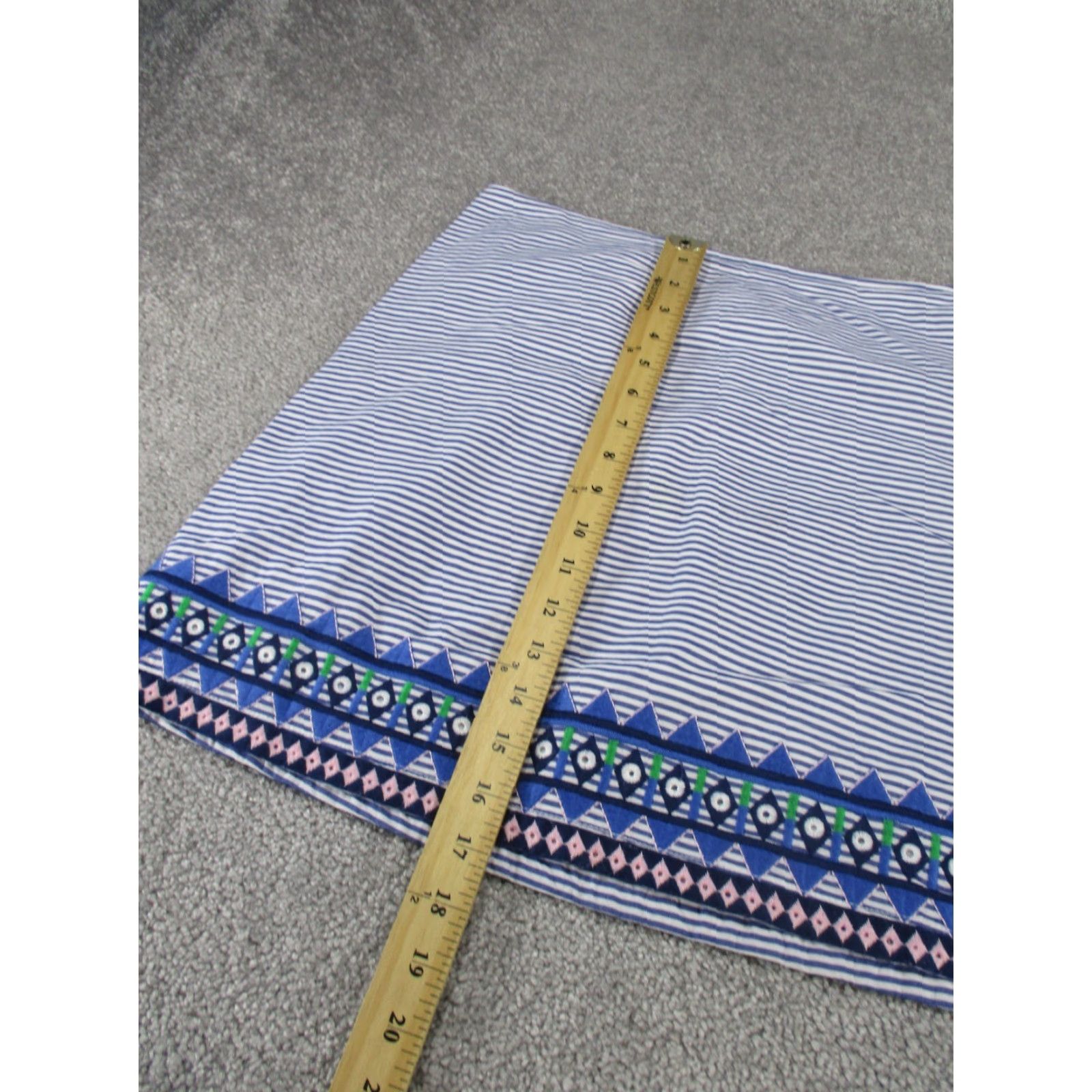 Vineyard Vines VINTAGE Vineyard Vines Skirt Womens 8 Cotton Blue Striped A-Line Size 30" / US 8 / IT 44 - 3 Thumbnail