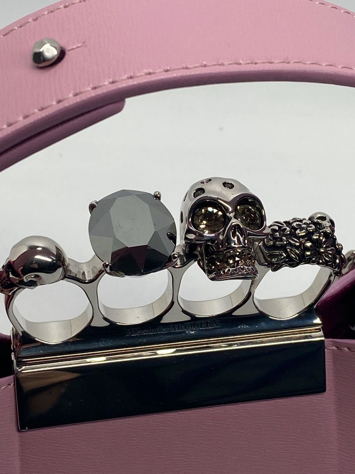 Alexander McQueen Alexander McQueen Skull Jeweled Mini Chain Hobo Bag Size ONE SIZE - 9 Thumbnail
