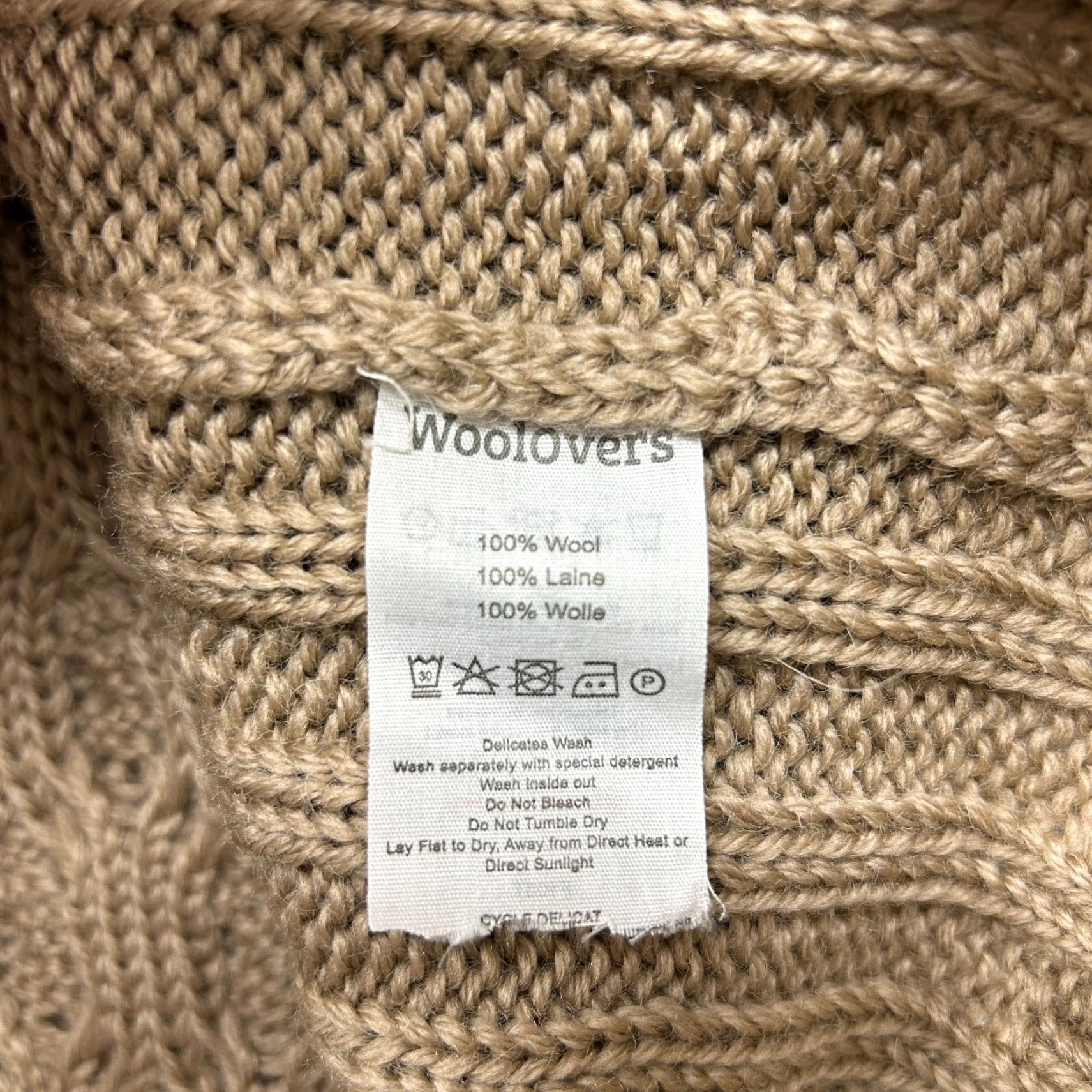 Vintage VINTAGE Woolovers Sweater Womens XS Brown Pullover Wool Crew Neck Fisherman Cable Knit 90s Autumn Winter Spring Casual Womens Pullover Size XS / US 0-2 / IT 36-38 - 5 Thumbnail