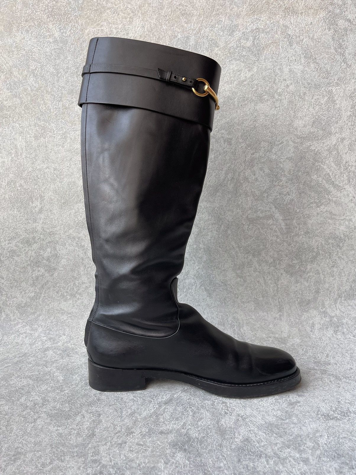 Gucci Gucci Smooth Leather Betis Glamour Riding Boots Size 39 Size US 9 / IT 39 - 9 Thumbnail