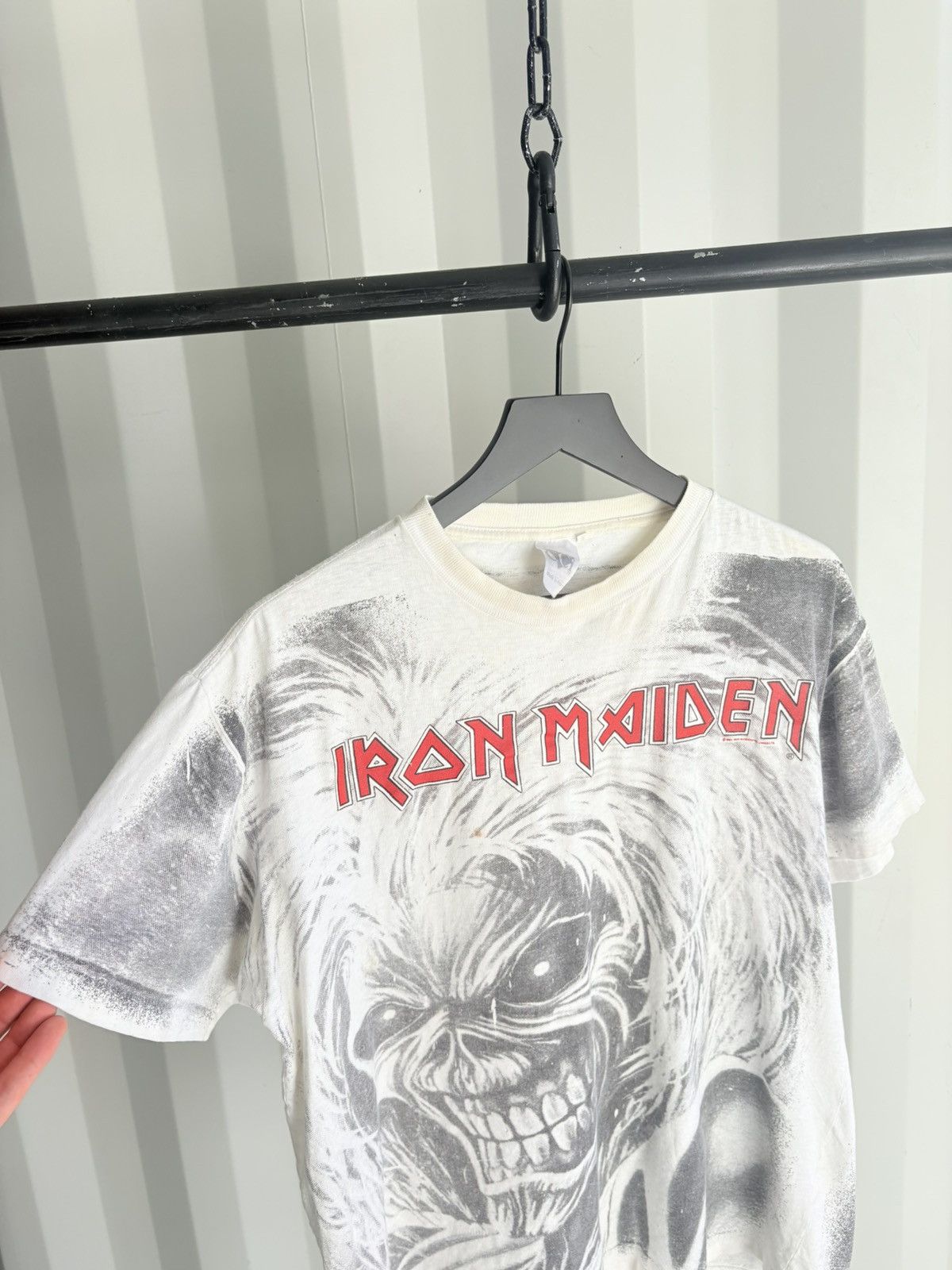 Band Tees Thrashed Iron Maiden Faded Distressed ERD GRUNGE WCC Harley Size US XL / EU 56 / 4 - 3 Thumbnail