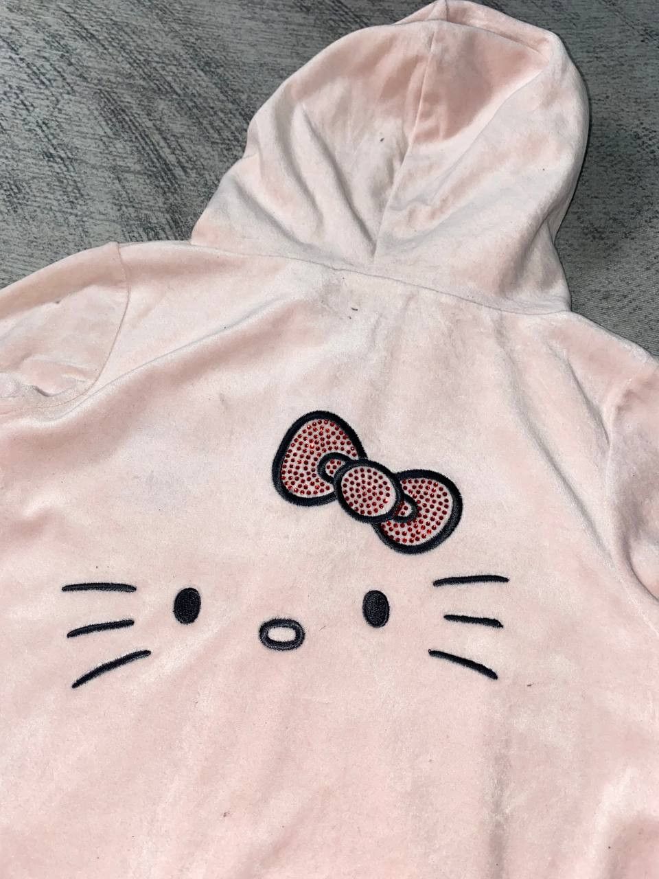 Other Hello Kitty Velvet Cropped Zip Hoodie Size M / US 6-8 / IT 42-44 - 7 Thumbnail