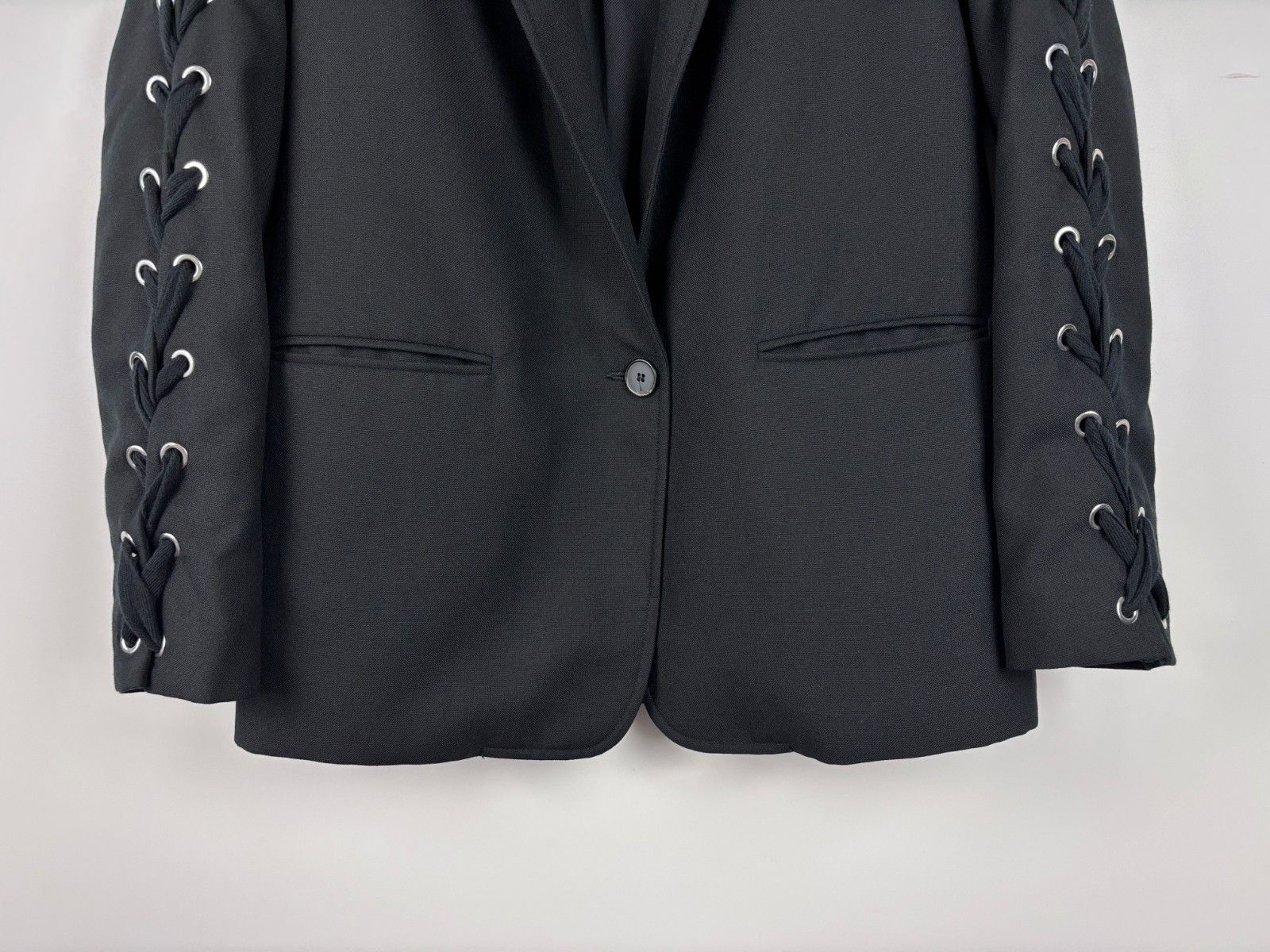 Sandro Womens Sandro Paris Wool Polyester Black Blazer Size 36 Size S / US 4 / IT 40 - 3 Thumbnail