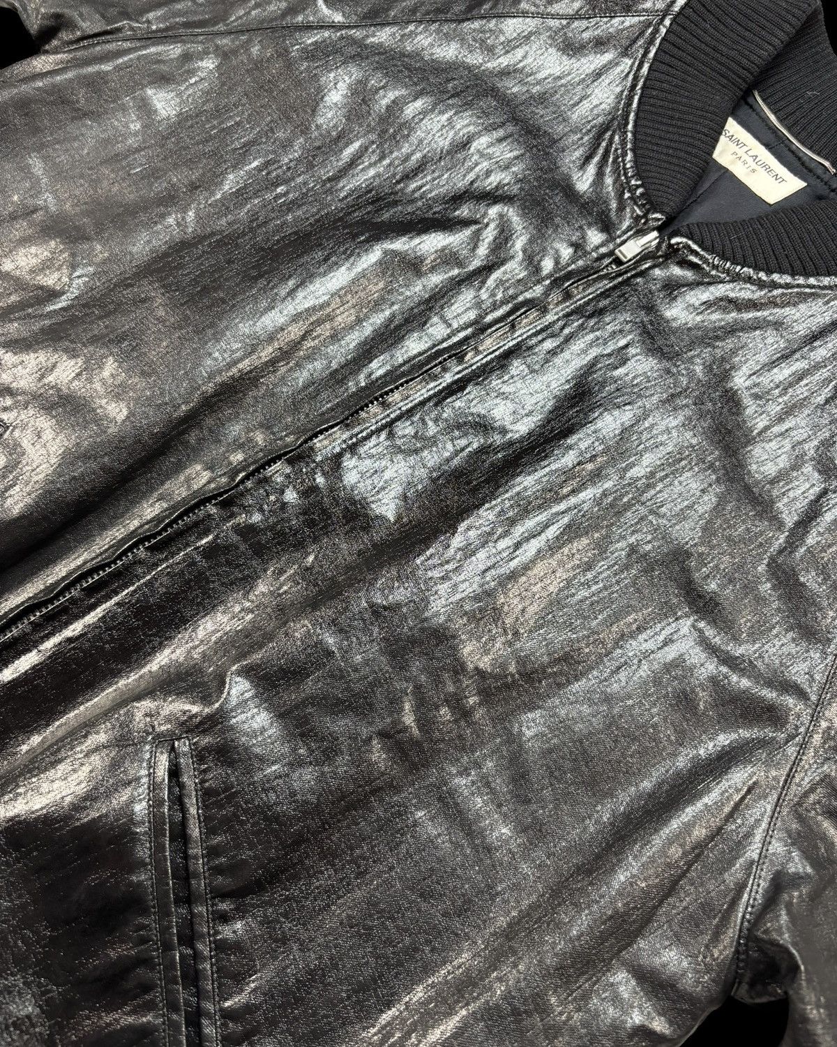Saint Laurent Paris Saint Laurent Ss14 Waxed Glitter Teddy Bomber Size US M / EU 48-50 / 2 - 3 Thumbnail