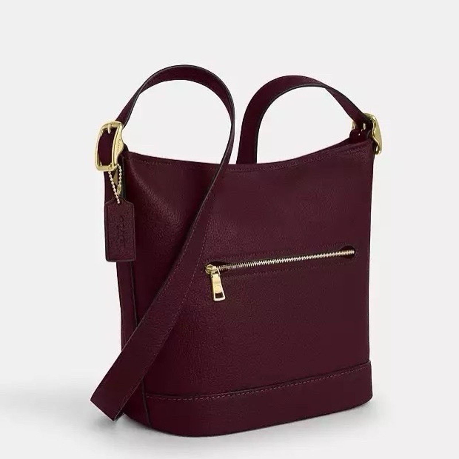 Coach NWT COACH Jude Duffle bag Leather CBH18 Dark Wine Size ONE SIZE - 8 Thumbnail