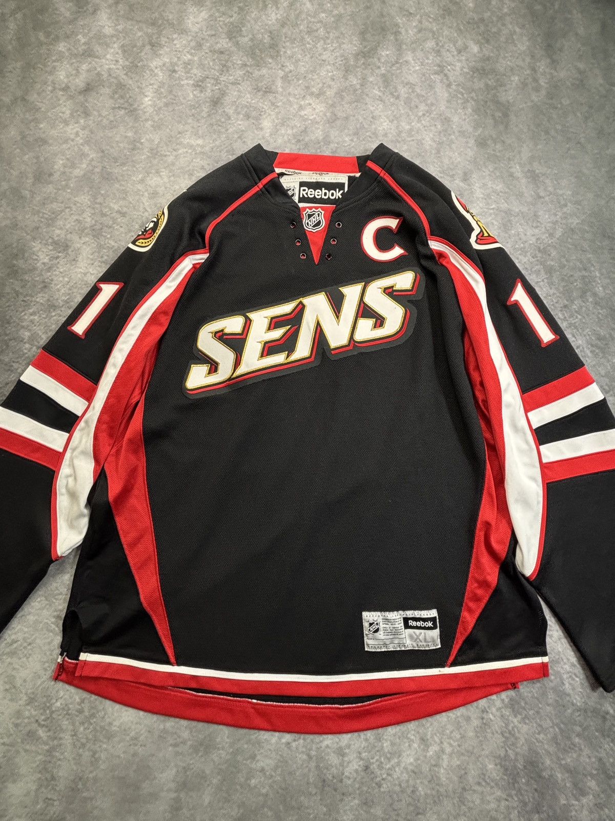 NHL 2008-2011 Ottawa Senators Jersey Sens Alfredson Black Hockey Size US XL / EU 56 / 4 - 5 Thumbnail