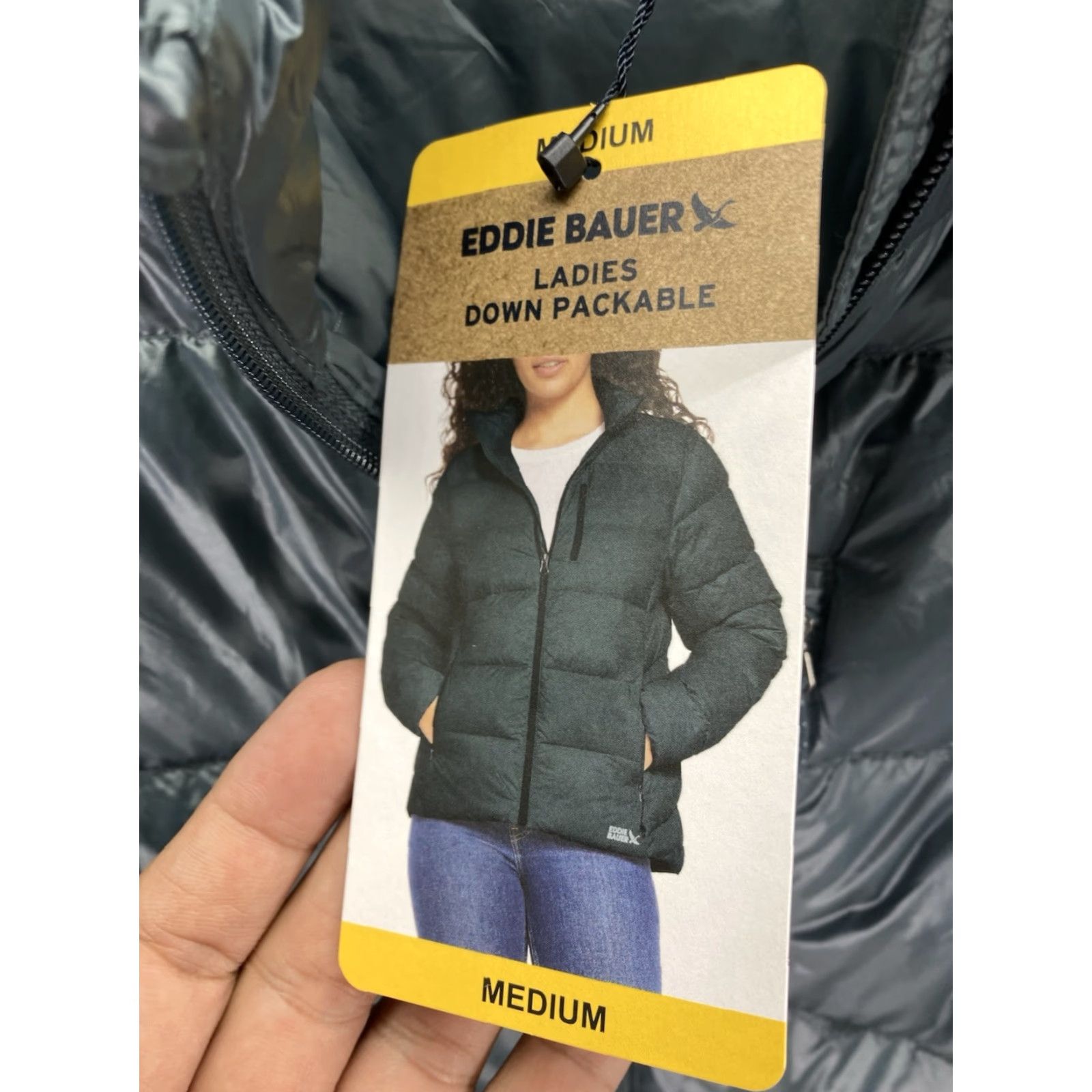 Eddie Bauer VINTAGE Eddie Bauer Down Puffer Jacket Coat Women Medium Green Full Zip Packable Size M / US 6-8 / IT 42-44 - 5 Thumbnail