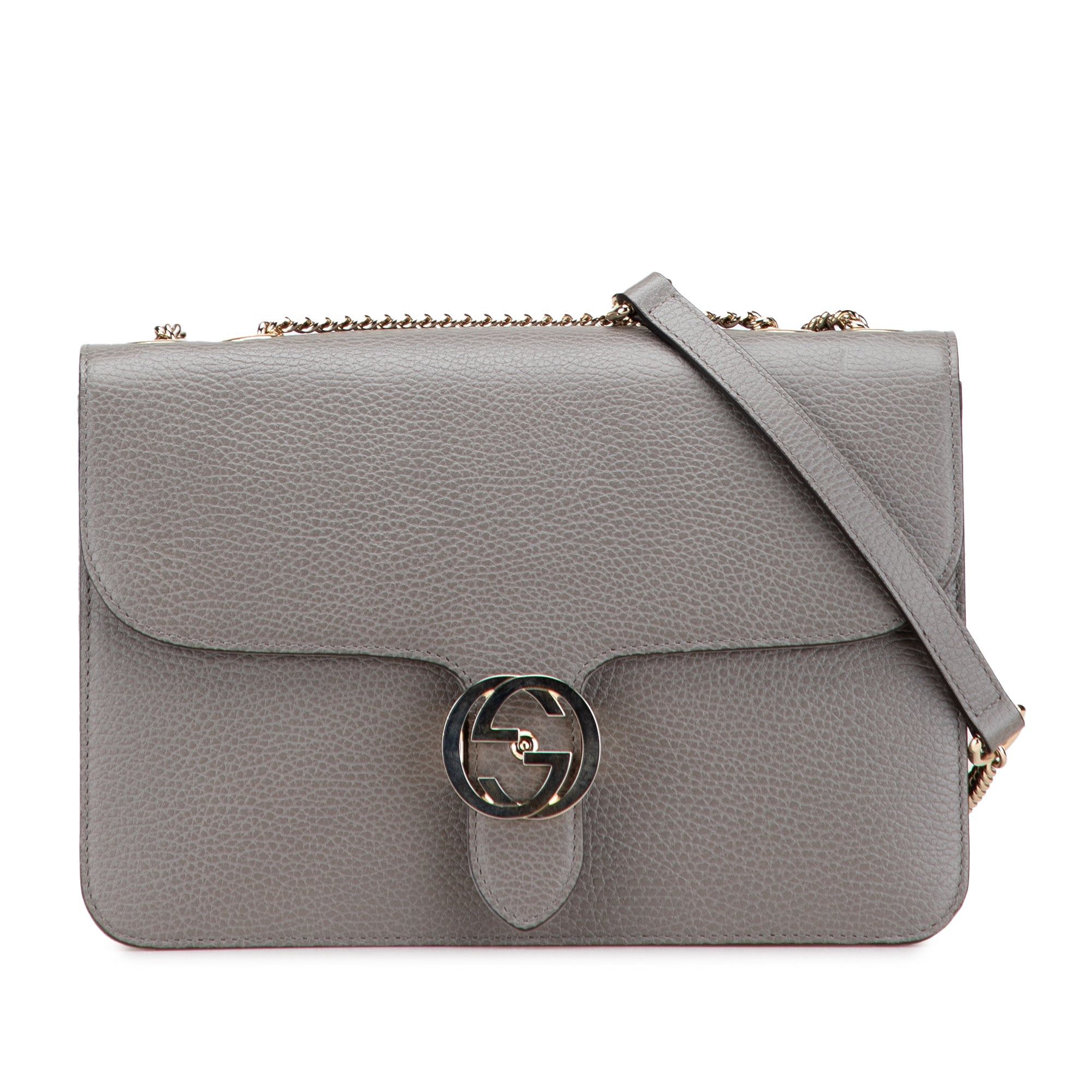 Medium Dollar Calfskin Interlocking G Crossbody