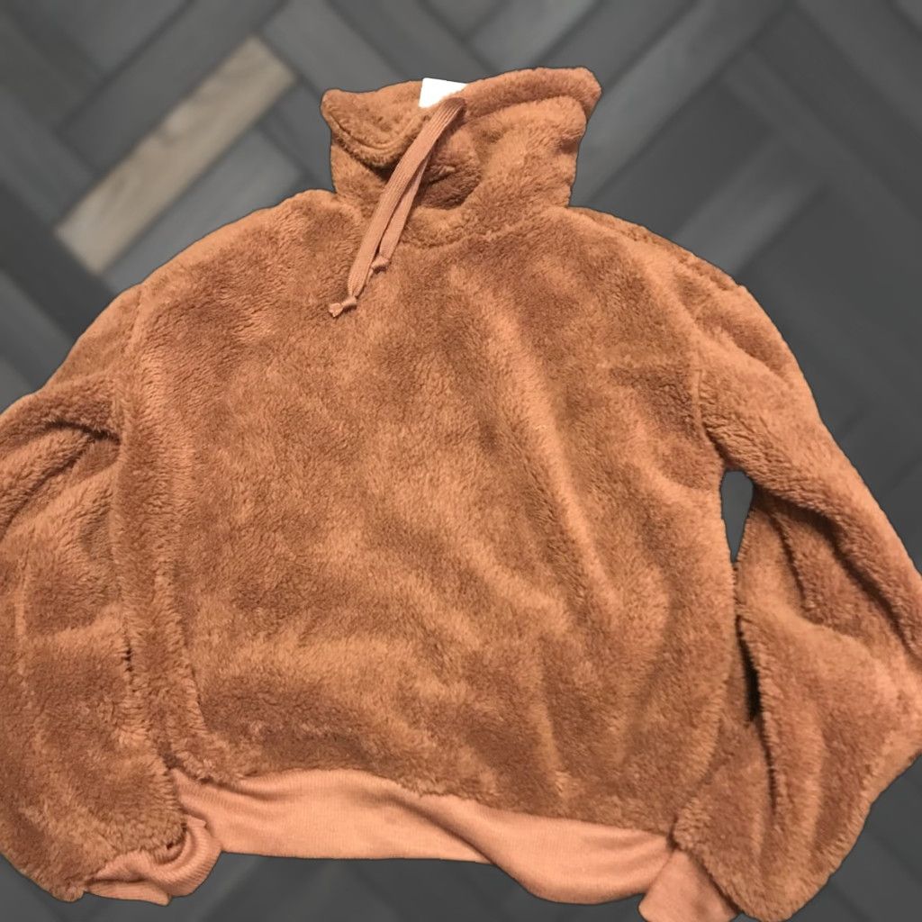 Vintage Planet Gold NWT Plush Top Pullover Popover Womens Size Small Carob Brown Knit Pullover Top Womens Small Metal Plush NWT Size S / US 4 / IT 40 - 1 Thumbnail