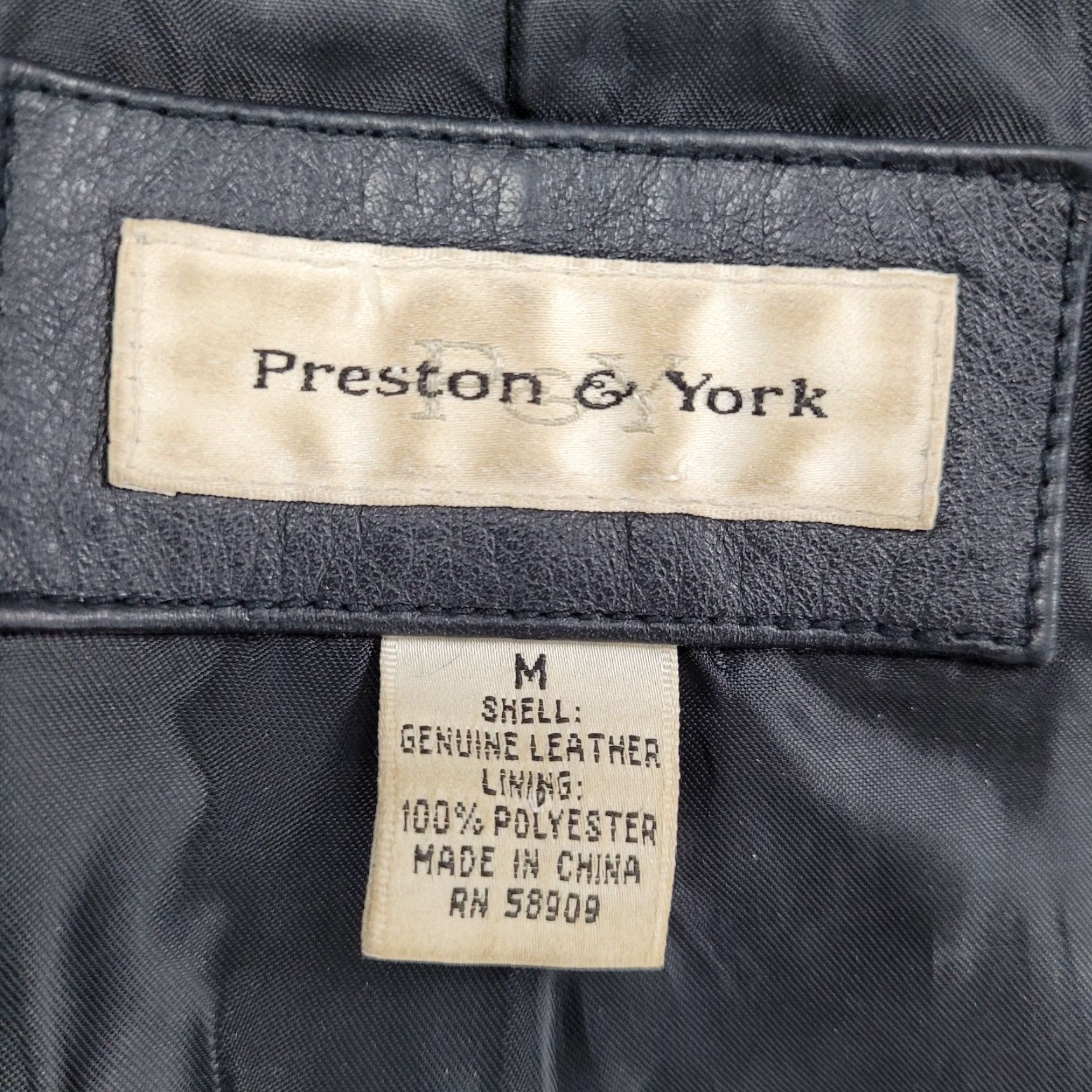 Preston & York Preston & York Jacket Women Black Leather Buttoned Pockets M 90s Classic Casual Size M / US 6-8 / IT 42-44 - 3 Thumbnail
