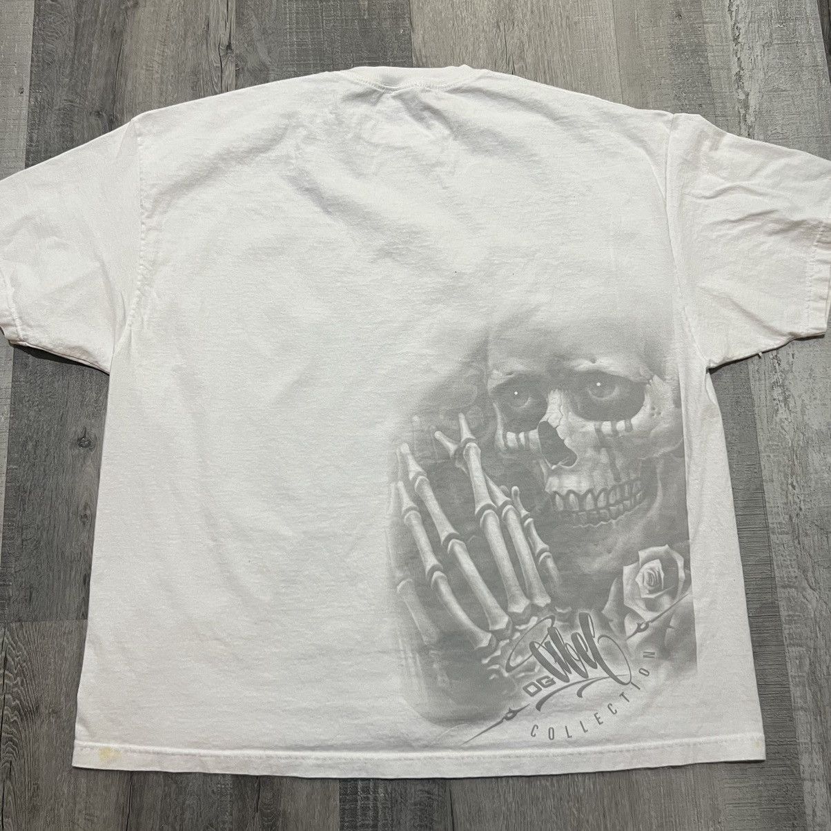 Vintage OG Abel White Y2K My Crazy Life Skull USA Graffiti Shirt Size US XXL / EU 58 / 5 - 3 Thumbnail