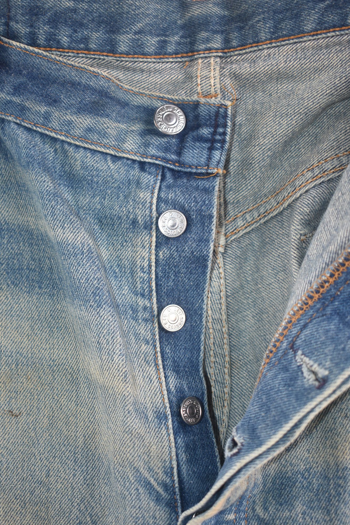 Jean × Levi's × Vintage SUPER RARE 🔥 80's Levis 501 Distress Jeans W38 Size US 38 / EU 54 - 2 Thumbnail