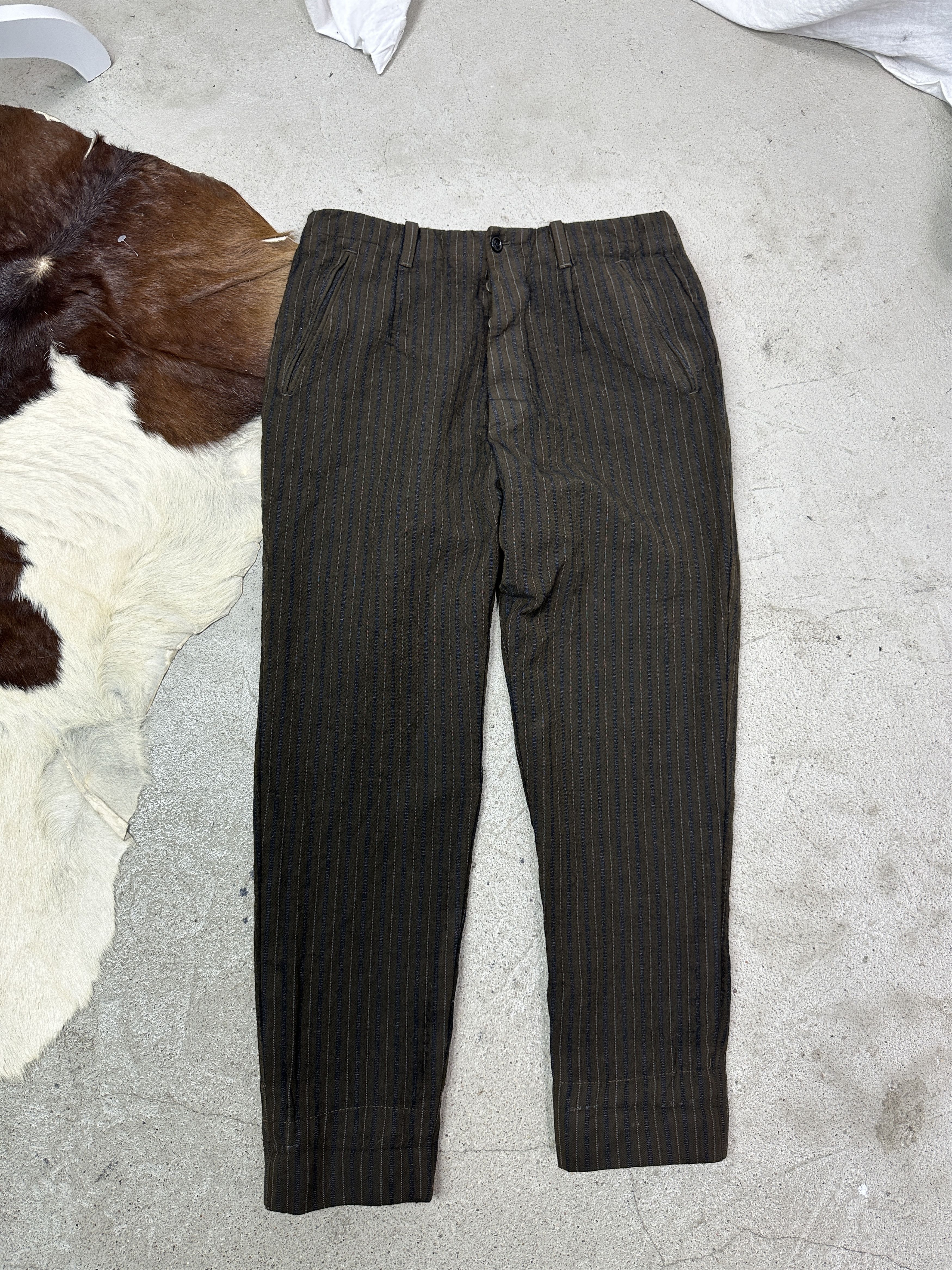 Prada Vintage Striped Preppy Old Money Casual Prada Pants Size 32" / US 10 / IT 46 - 5 Thumbnail