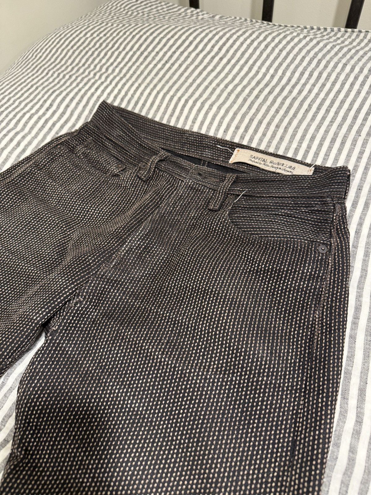 Kapital Kapital Mud Dye Sashiko Denim Jeans Size US 32 / EU 48 - 4 Thumbnail