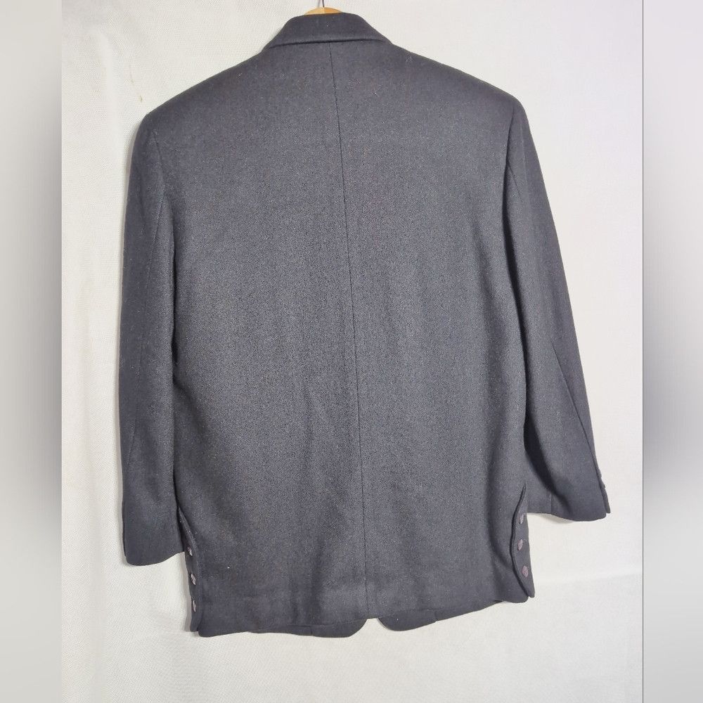 Other Vintage Pop Mode Women's L Blazer Black with Purple Buttons Size L / US 10 / IT 46 - 3 Thumbnail