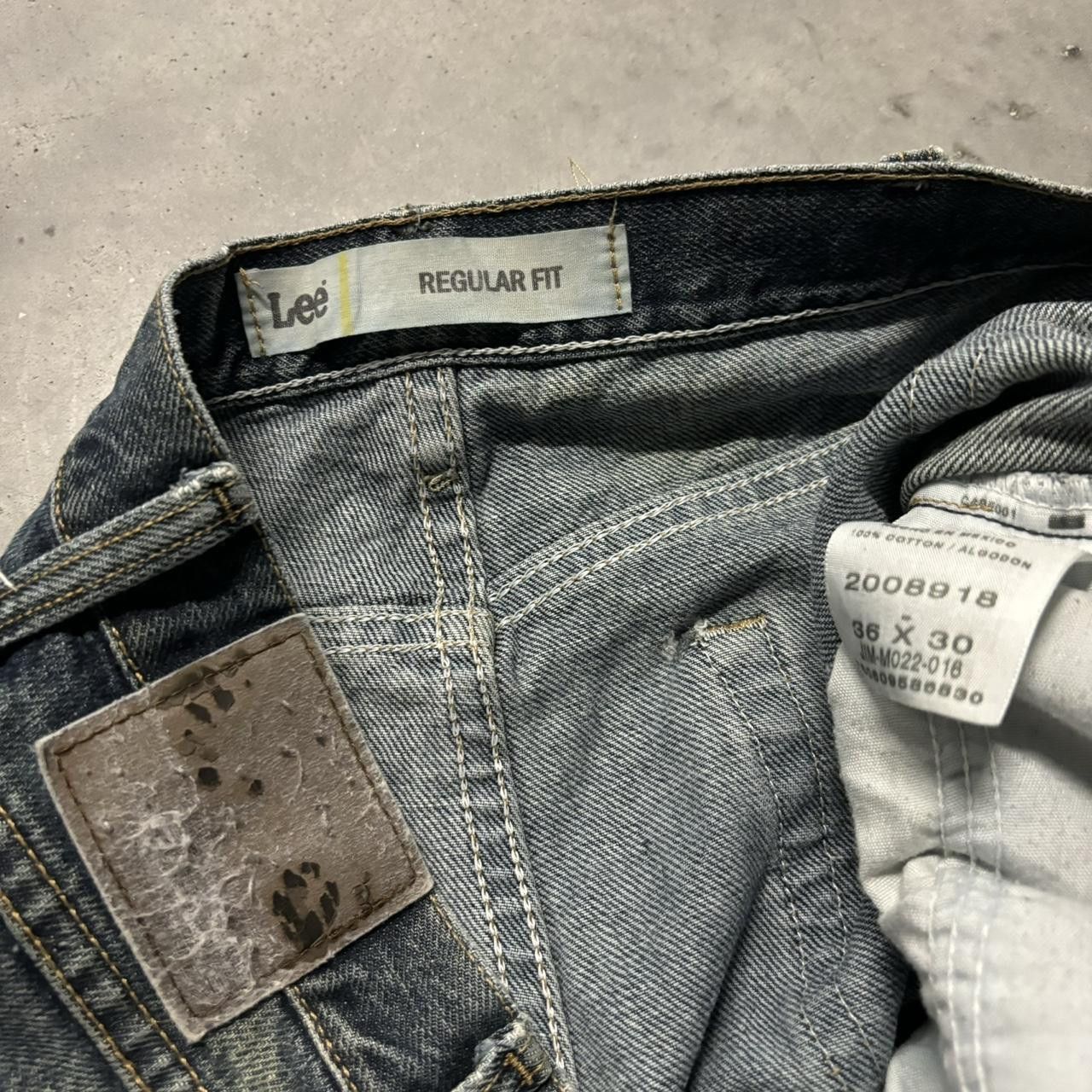 Japanese Brand × Vintage Crazy Vintage Y2K/2000s Grunge Dark Wash Denim Jeans! Size US 36 / EU 52 - 8 Thumbnail