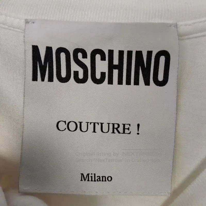 Moschino Moschino Bold Graphic White Cotton T-Shirt . Size US XXS / EU 40 - 3 Thumbnail