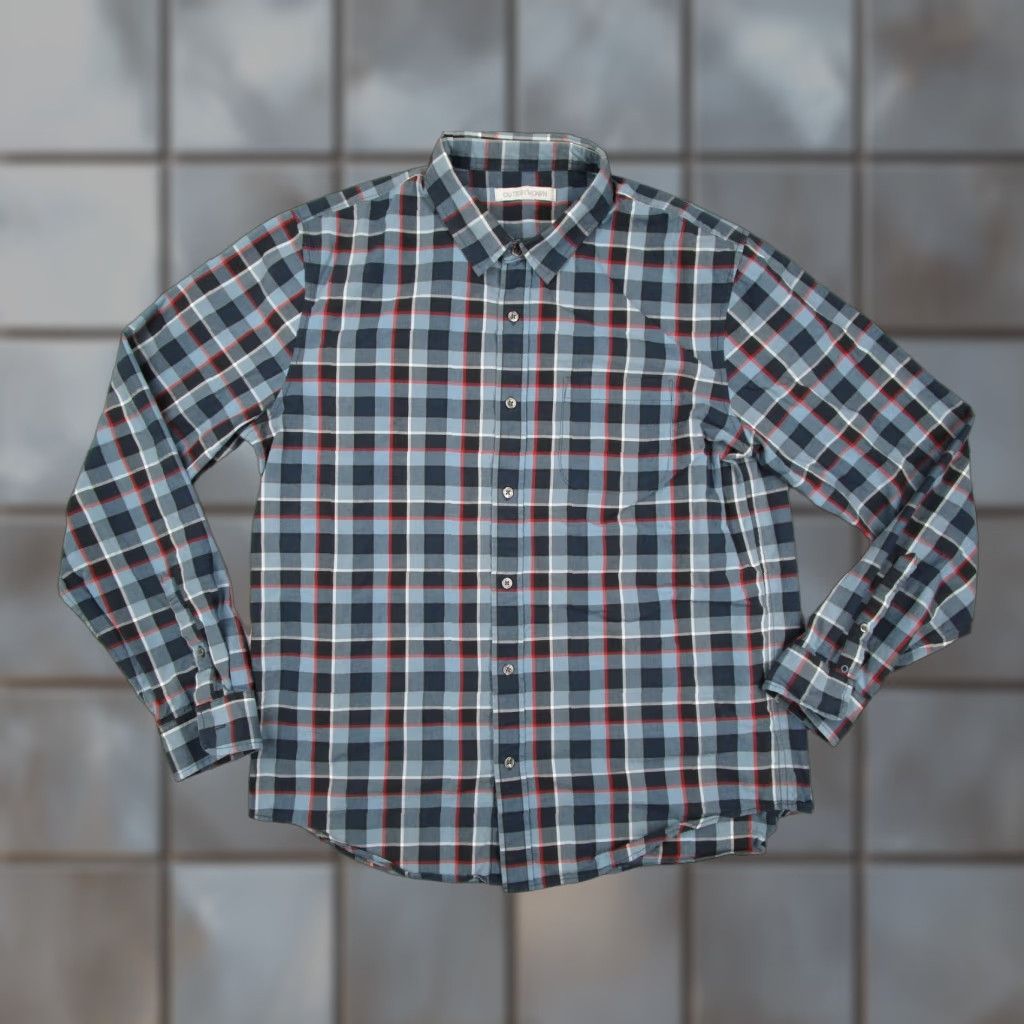 Outerknown Outerknown Shirt Mens XL Blue Plaid Organic Cotton Button Front Long Sleeve Size US XL / EU 56 / 4 - 1 Thumbnail