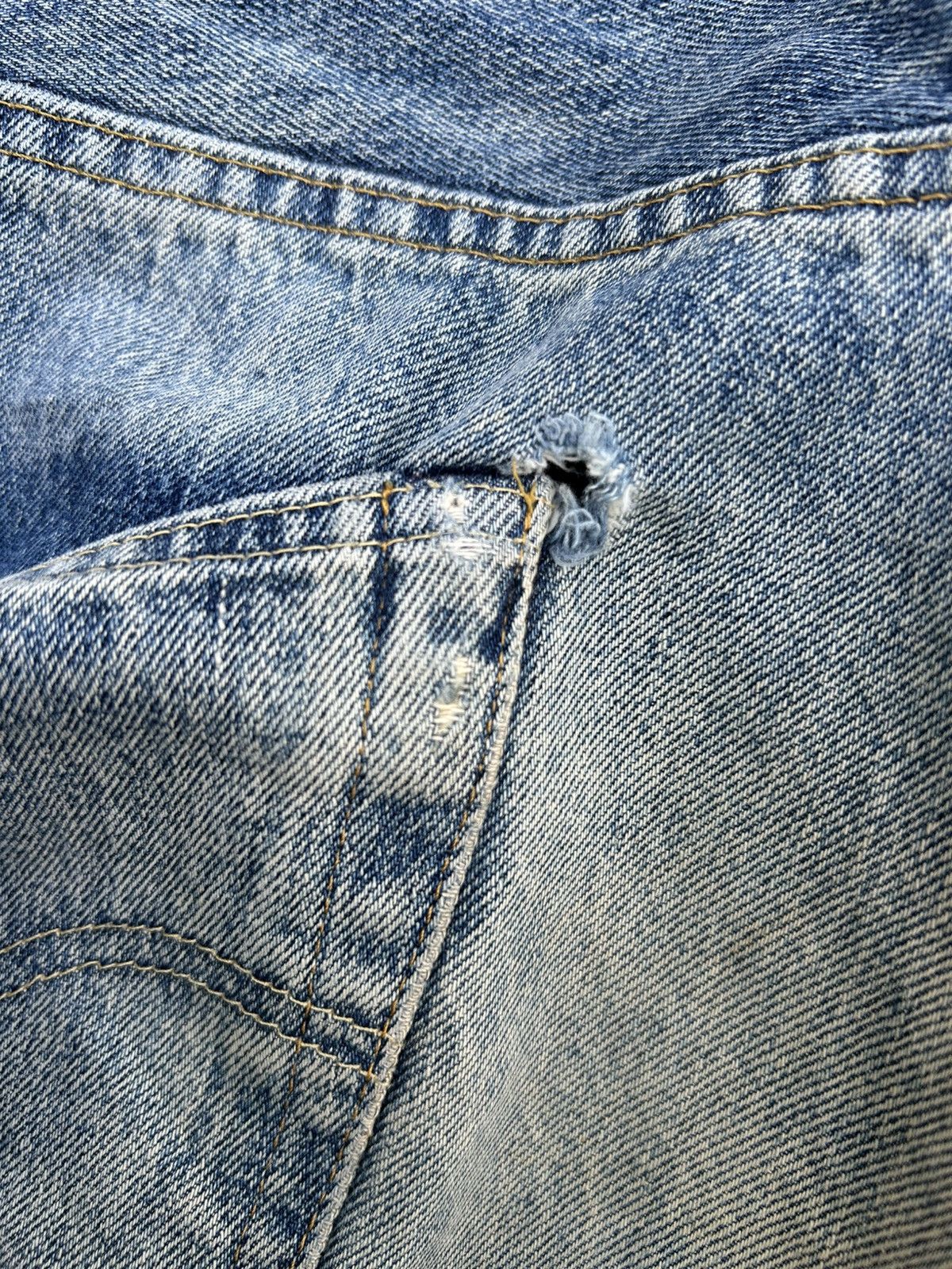 Kapital Levis Big E 501XX Selvedge Distressed Denim Jeans Size US 34 / EU 50 - 17 Thumbnail