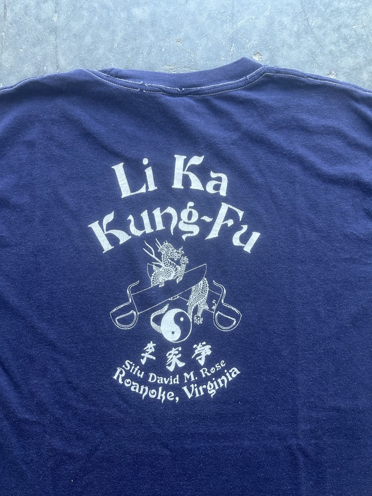 Japanese Brand × Vintage Vintage 80s Kung Fu Graphic Tee Dragon Yin Yang Size US M / EU 48-50 / 2 - 2 Thumbnail