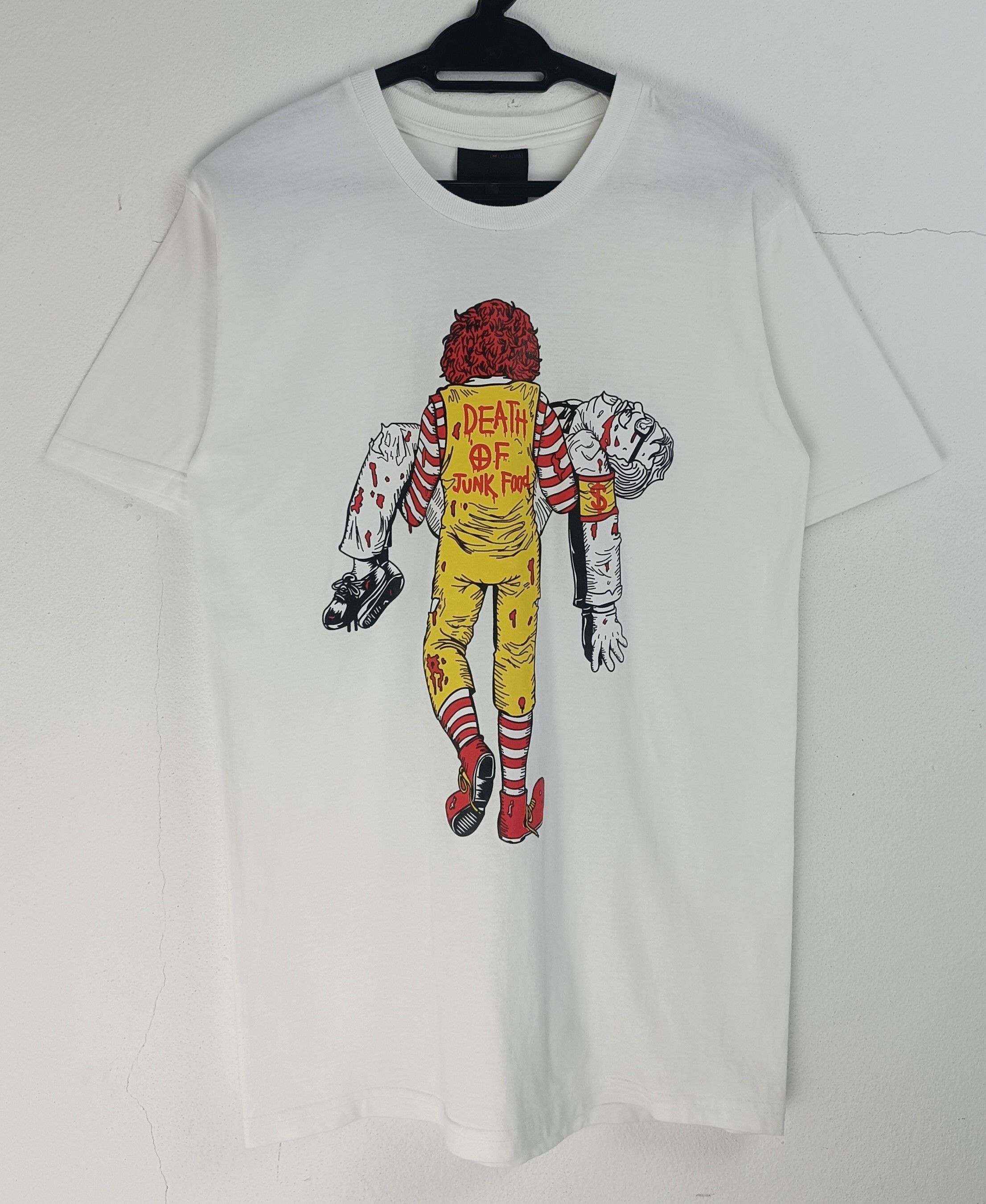 Vintage VINTAGE DEATH OF JUNKFOOD MCDONALD VS KFC TEE VERY RARE Size US S / EU 44-46 / 1 - 3 Thumbnail