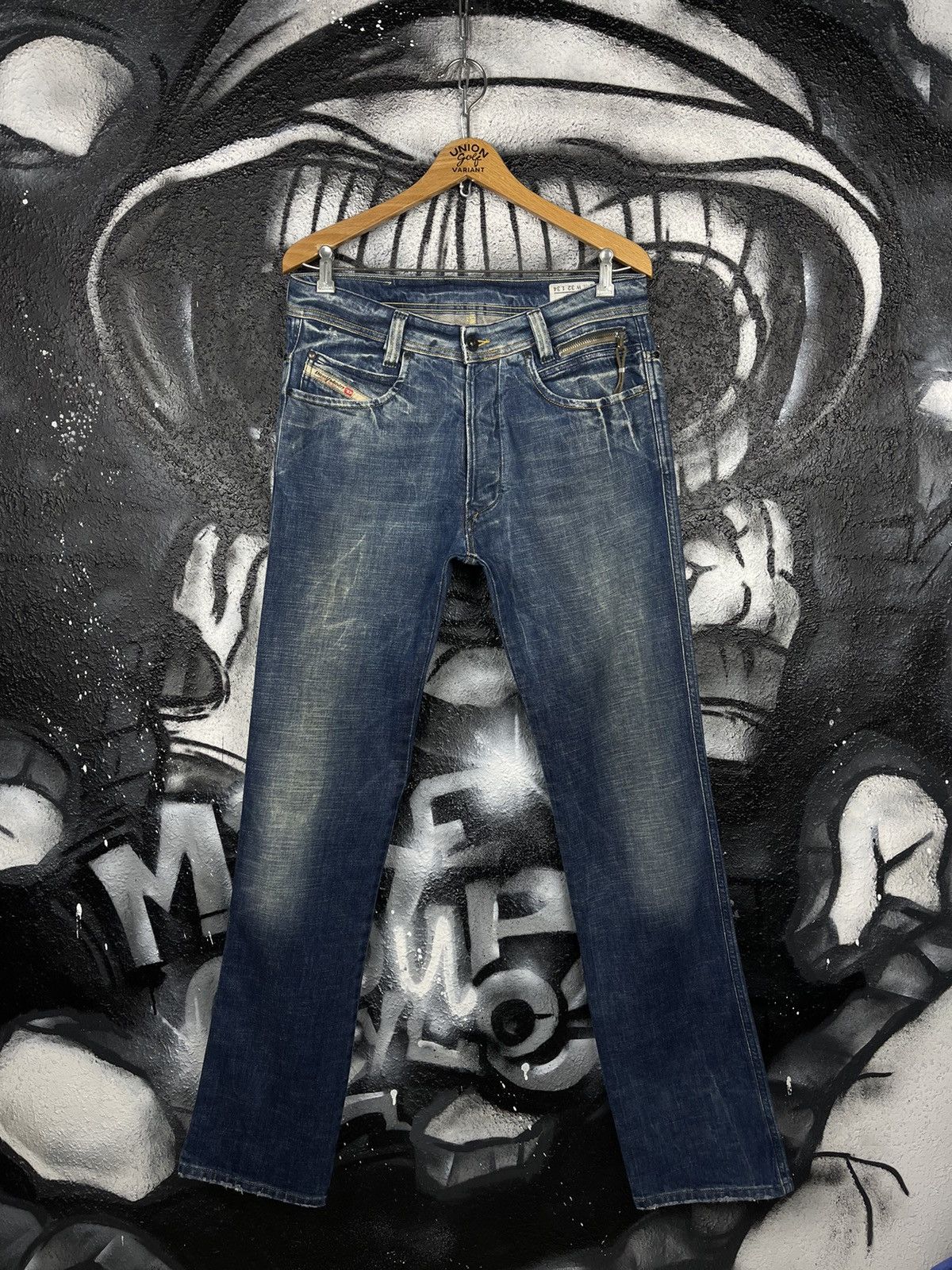 Diesel Diesel Paddon Italian Faded Blue Denim Jeans Men’s Size W32 Size US 32 / EU 48 - 7 Thumbnail