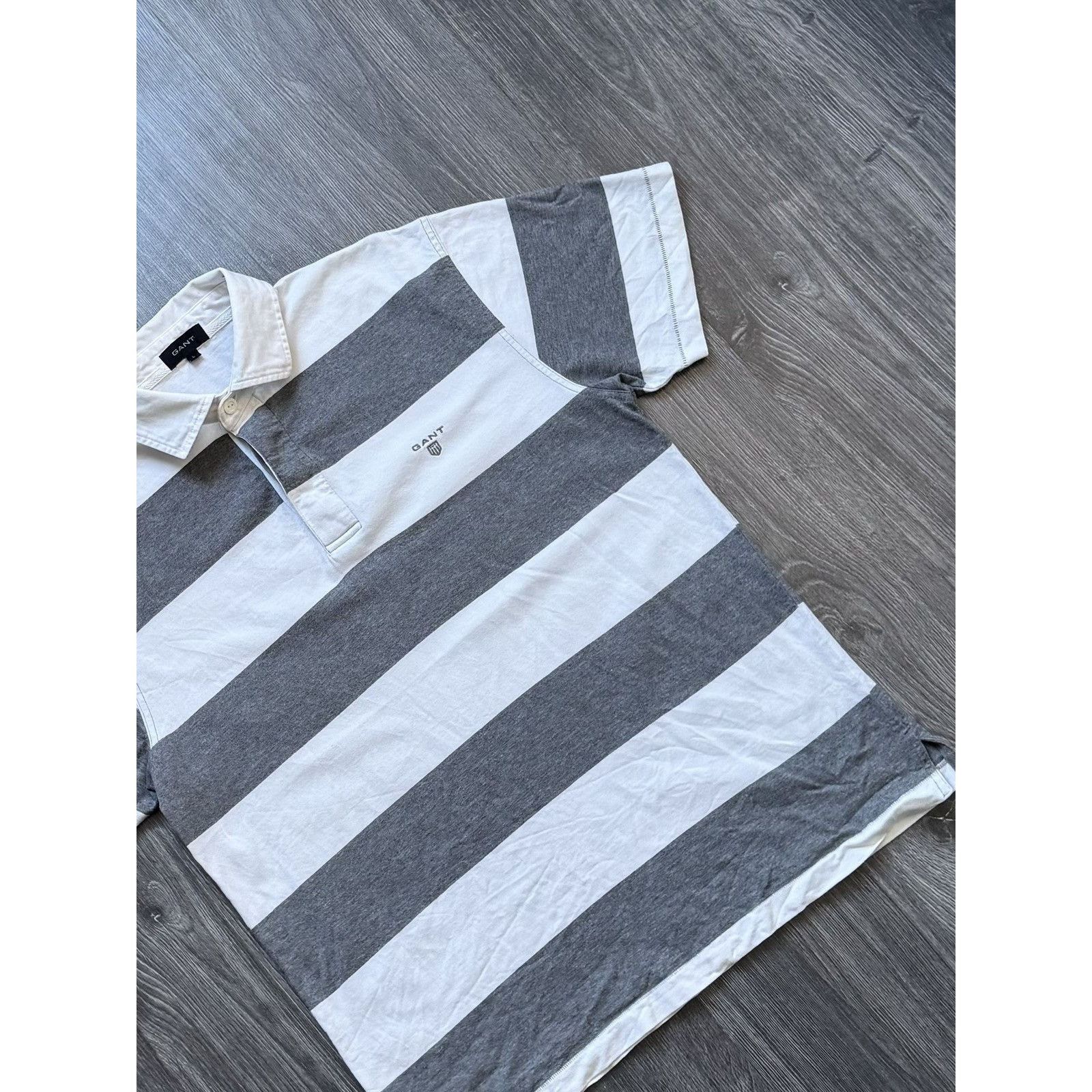 Gant × Old Navy × Vintage Retro Vintage Gant Stripe Polo Shirt Size US L / EU 52-54 / 3 - 3 Thumbnail