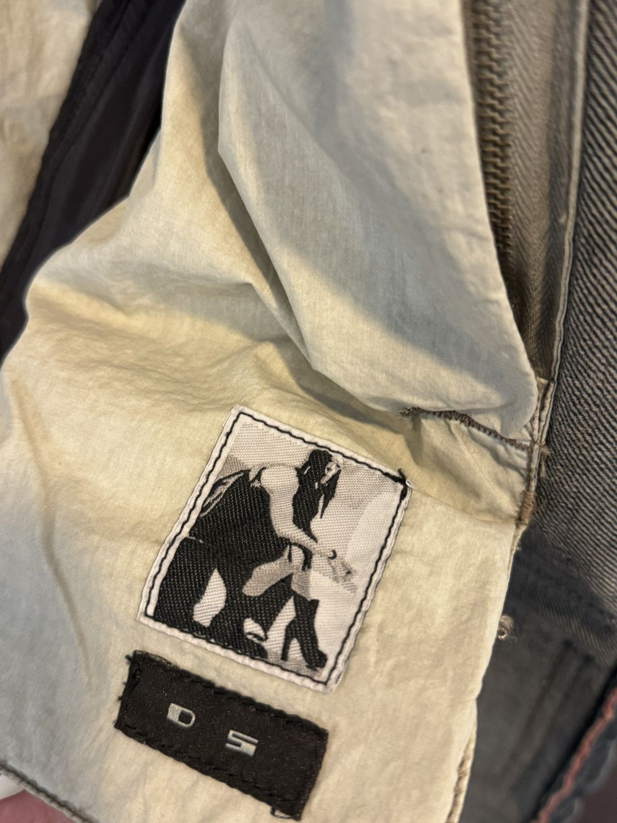 Rick Owens Drkshdw DRKSHDW 15SS Pocket Leather Denim jacket Size US S / EU 44-46 / 1 - 5 Thumbnail