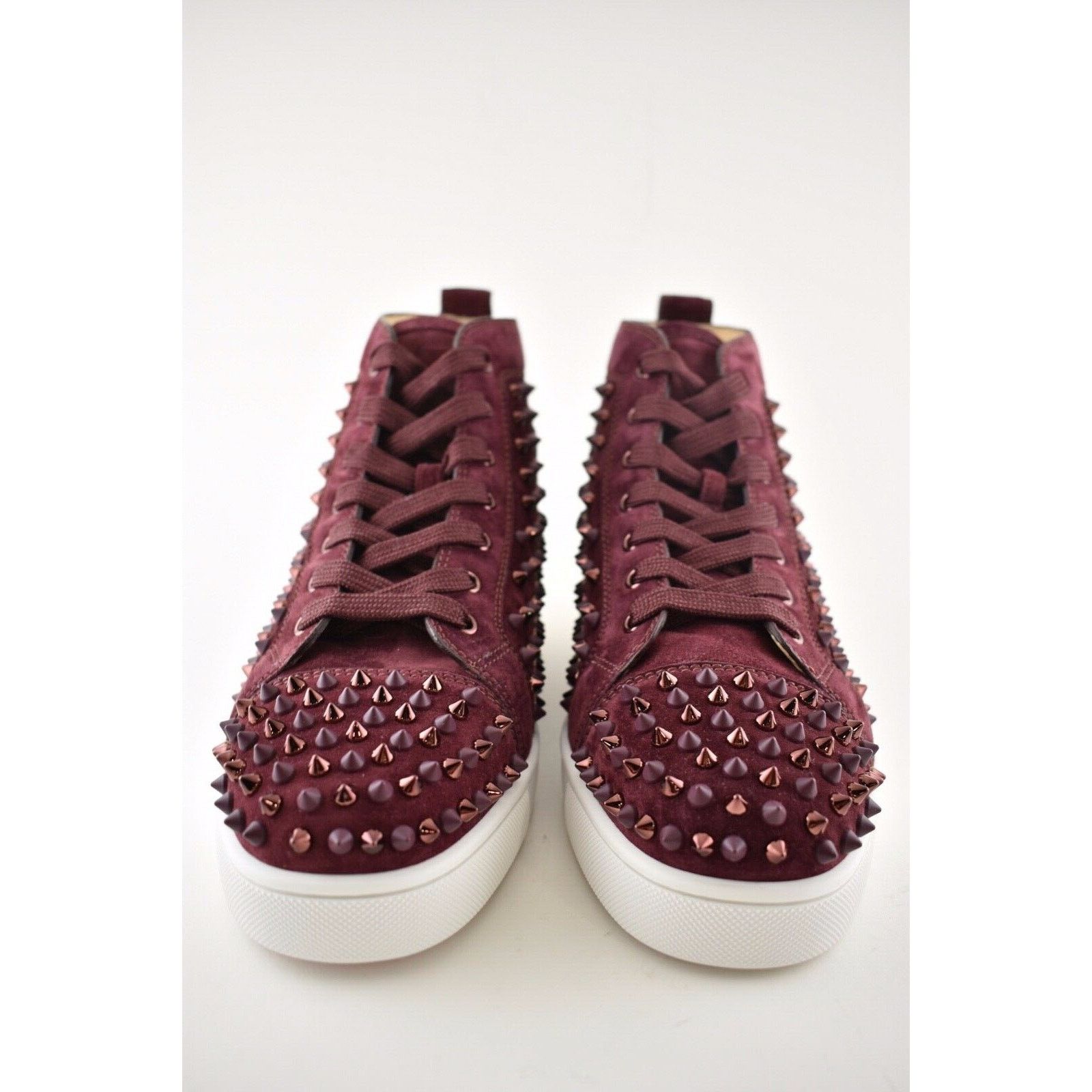 Christian Louboutin Christian Louboutin Mens Louis Flat Spike Prunus Red Mix Size US 12 / EU 45 - 6 Thumbnail
